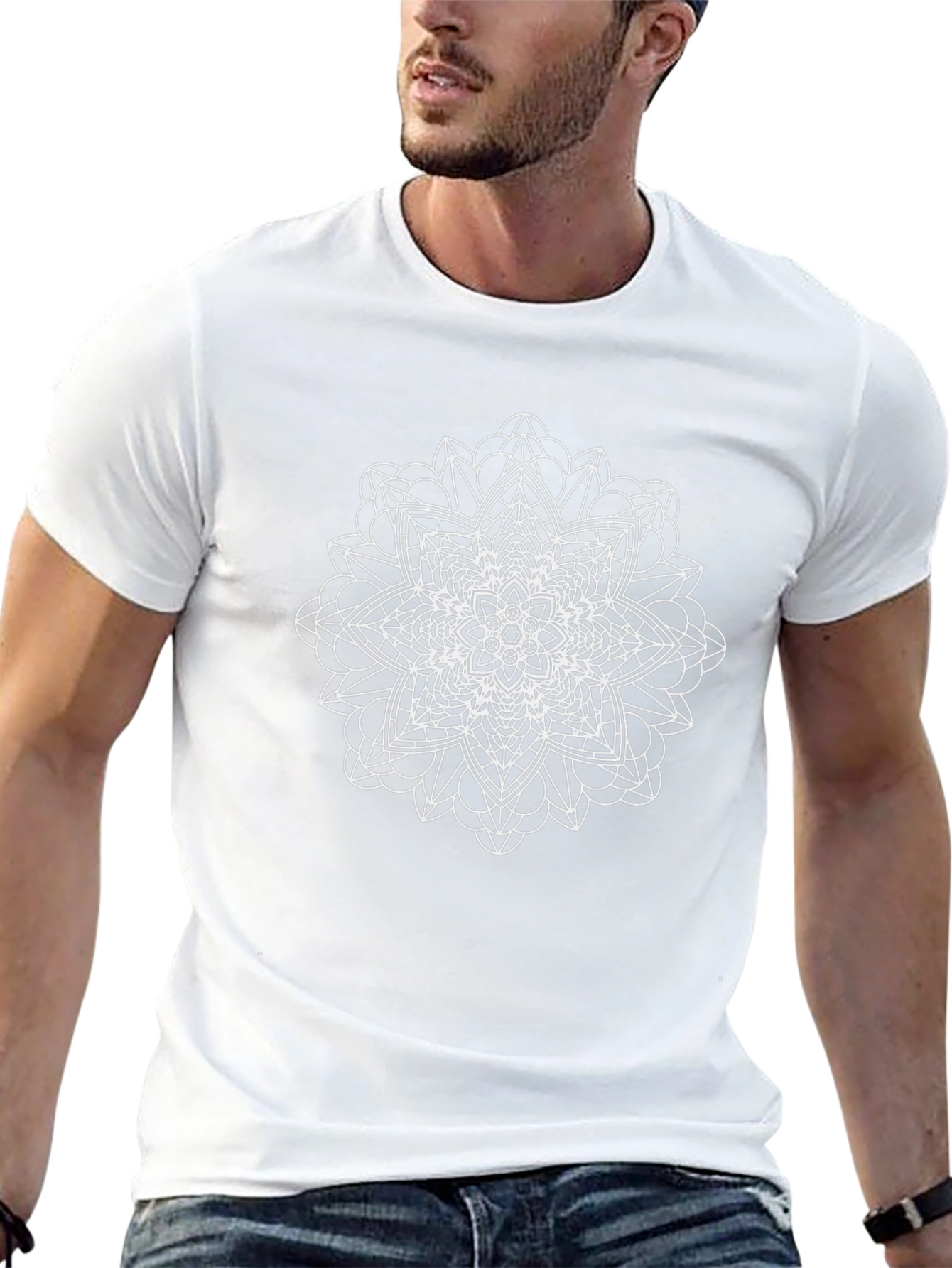 Mandala Design Black T-Shirt