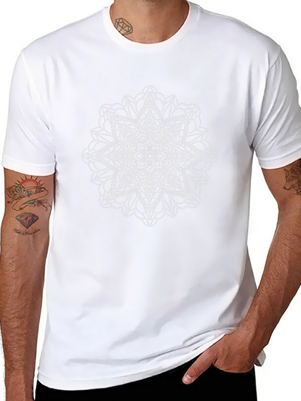 Mandala Design Black T-Shirt