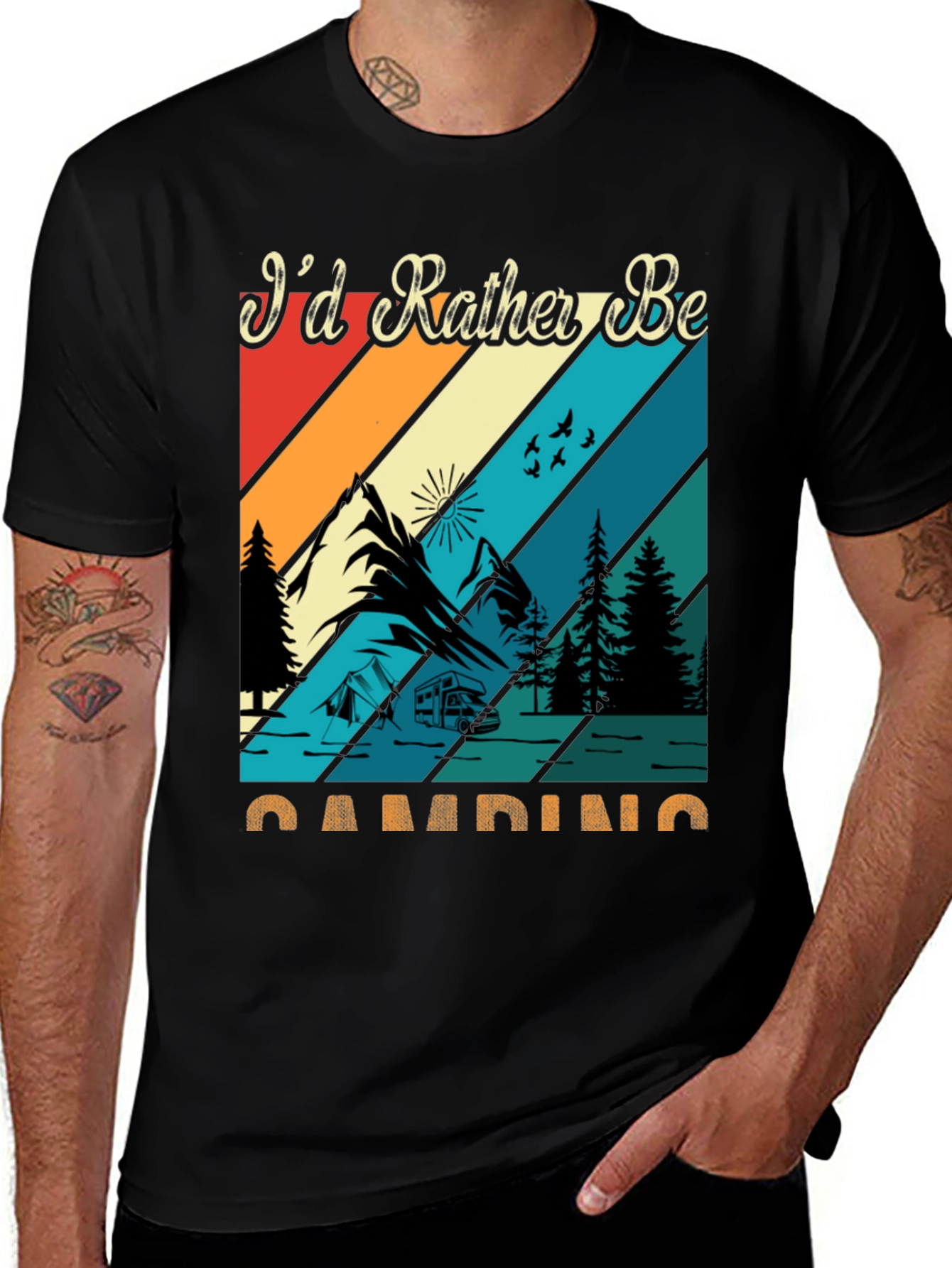 Camping Graphic Tee: Id Rather Be Camping