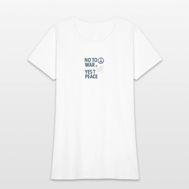No to War – Yes to Peace (Dove and Peace Symbol)