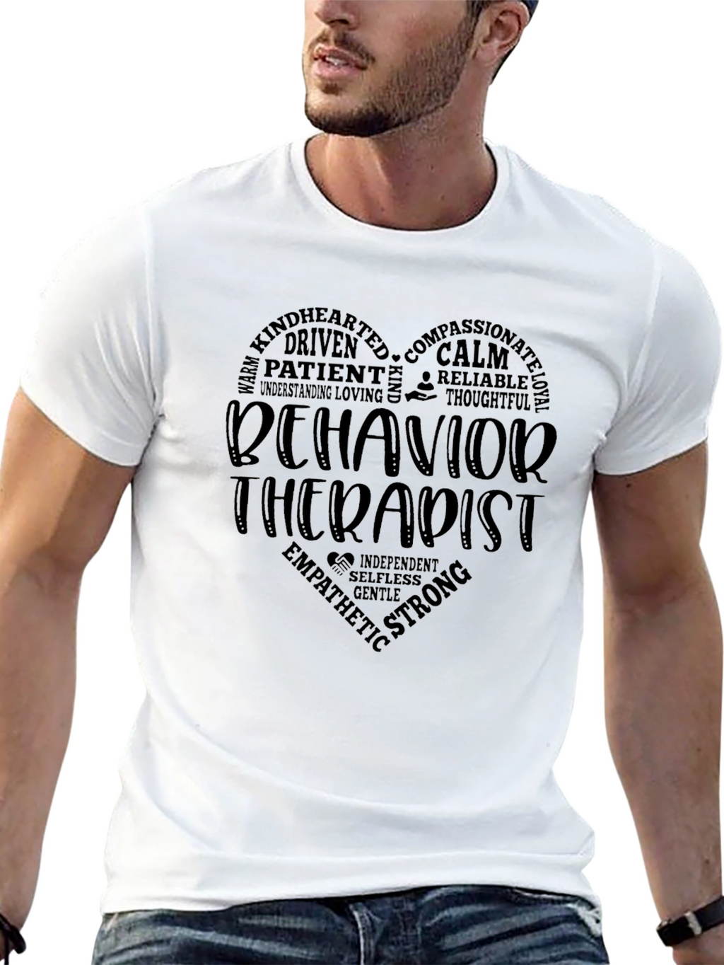 Behavior Therapist Heart Graphic T-Shirt