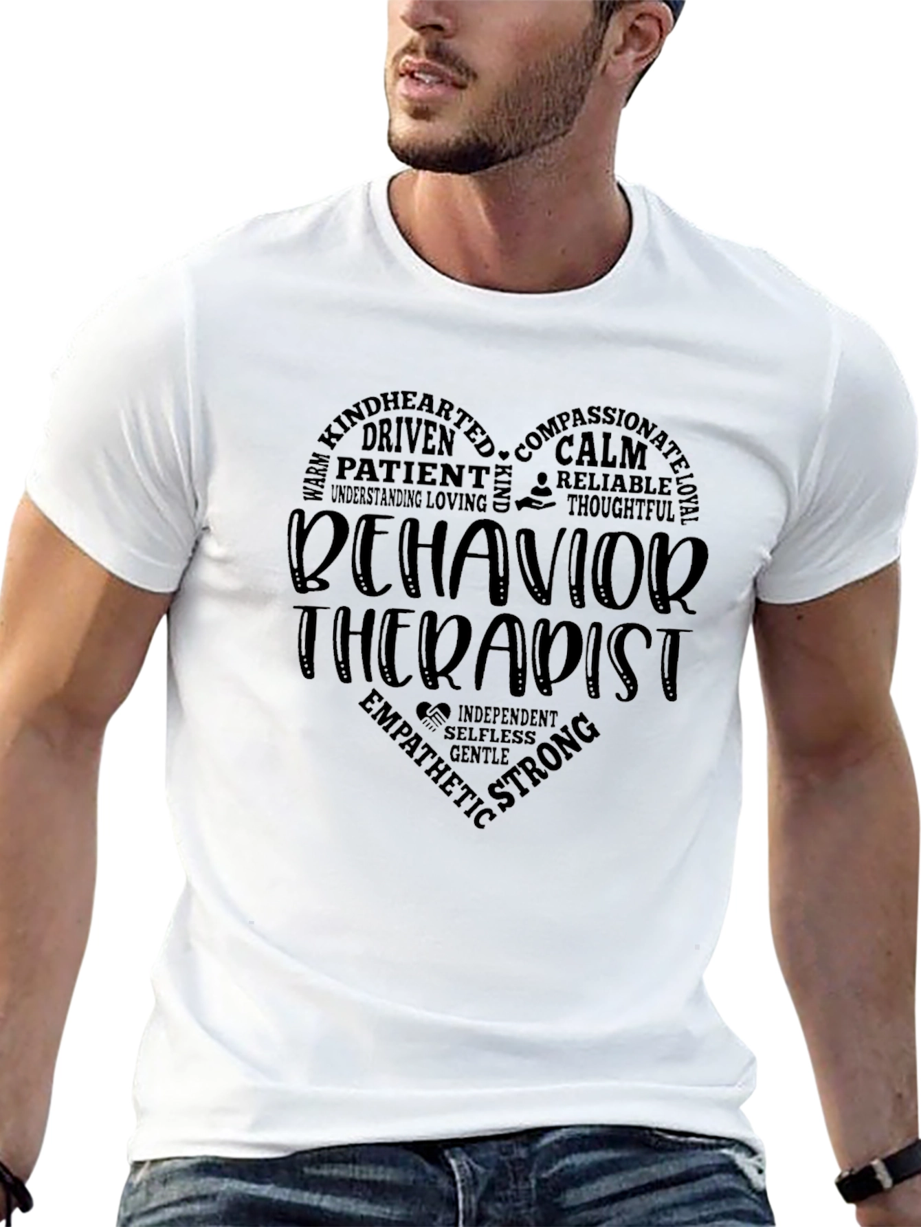Behavior Therapist Heart Graphic T-Shirt
