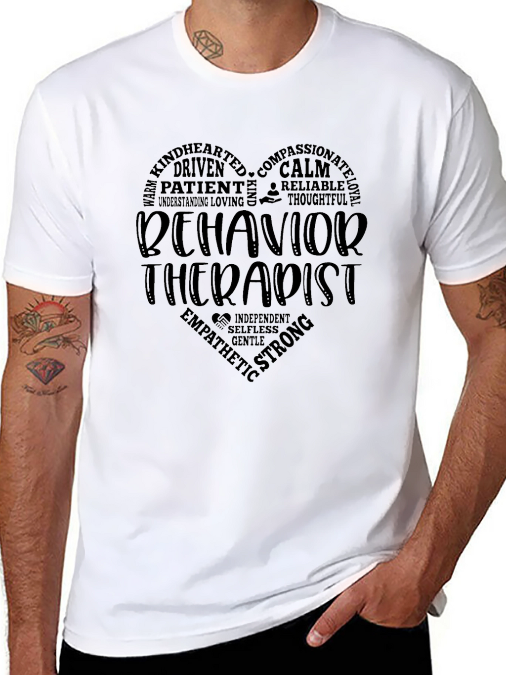 Behavior Therapist Heart Graphic T-Shirt
