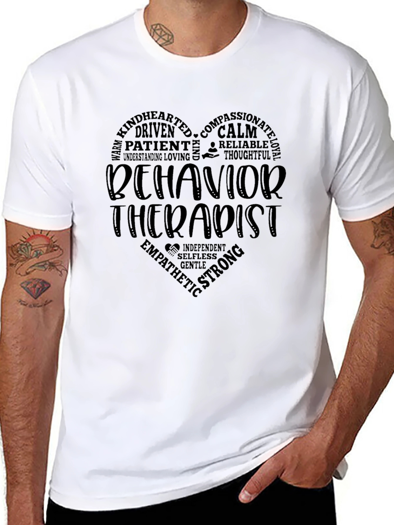 Behavior Therapist Heart Graphic T-Shirt