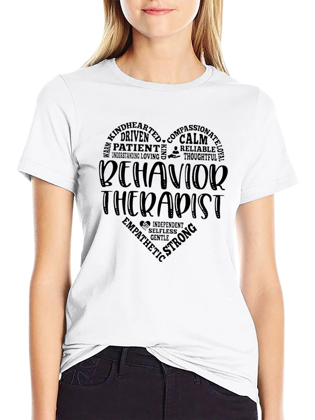 Behavior Therapist Heart Graphic T-Shirt