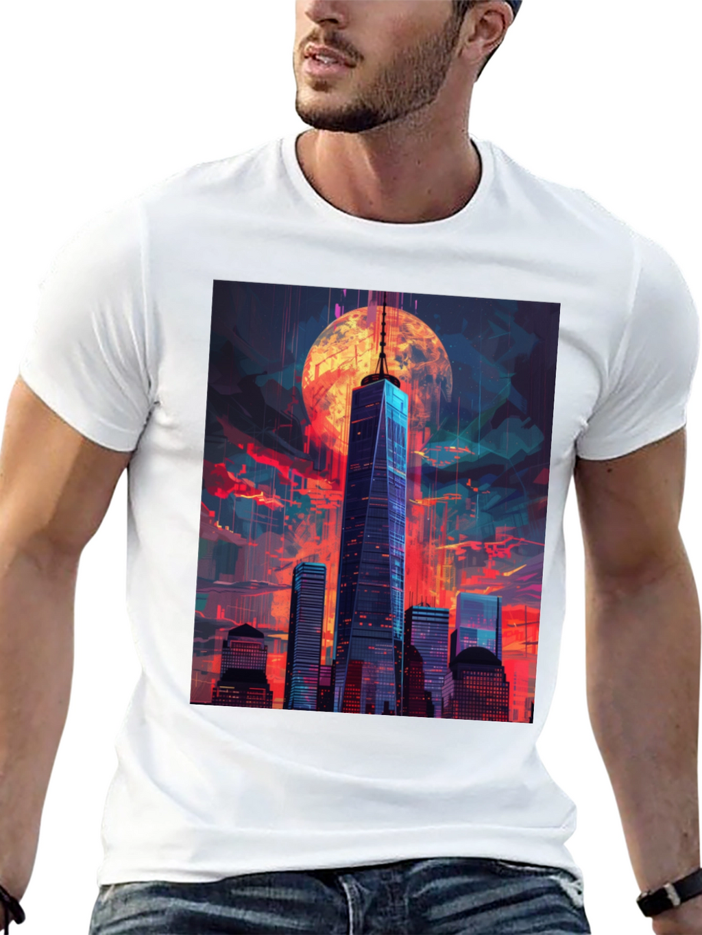 Cityscape Graphic Tee - Unique Urban Design