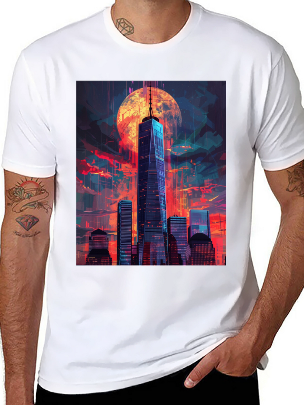 Cityscape Graphic Tee - Unique Urban Design