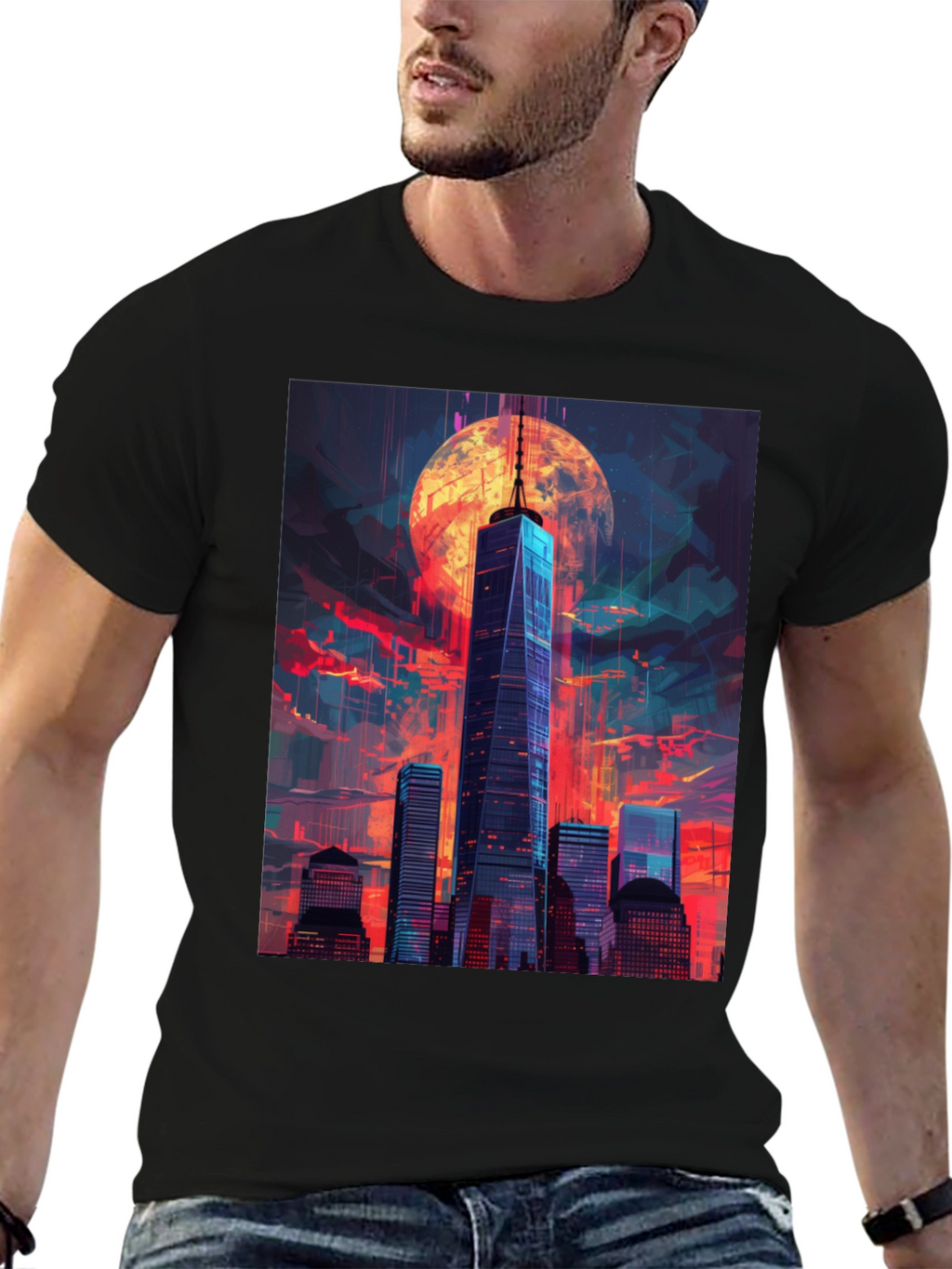Cityscape Graphic Tee - Unique Urban Design