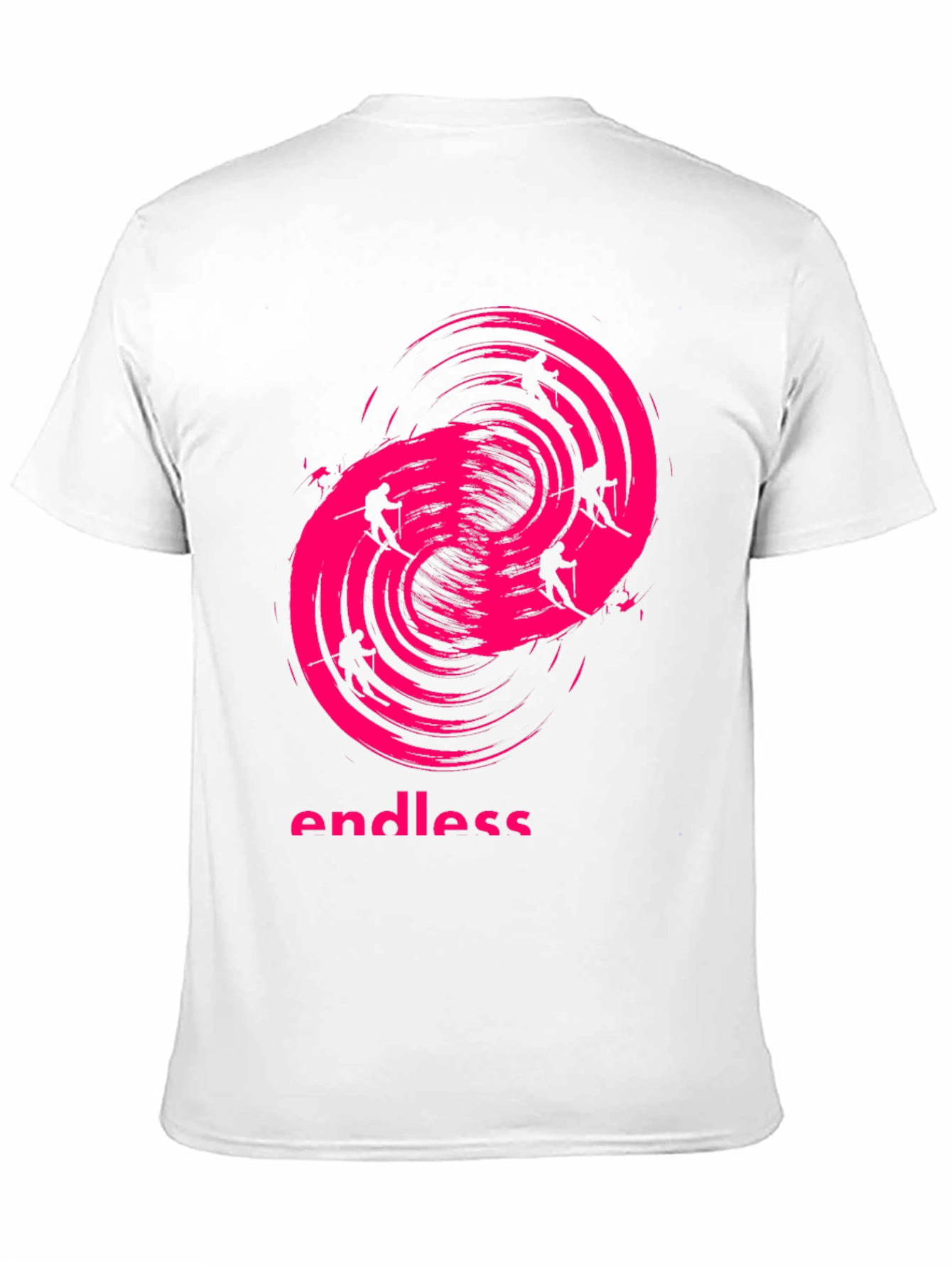 Endless Skiing Graphic Tee - Black Cotton Shirt