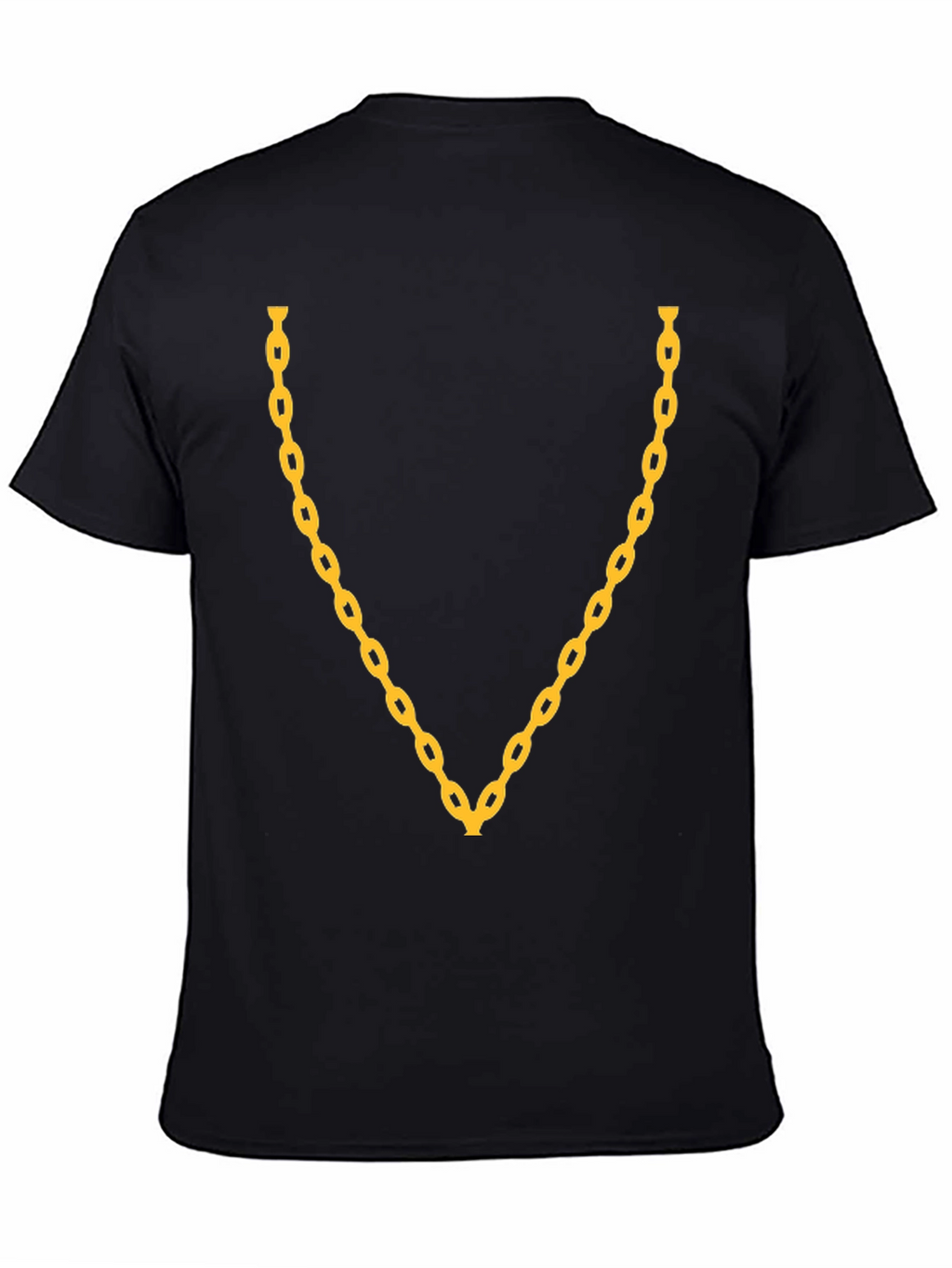 Gold Chain Graphic Black T-Shirt