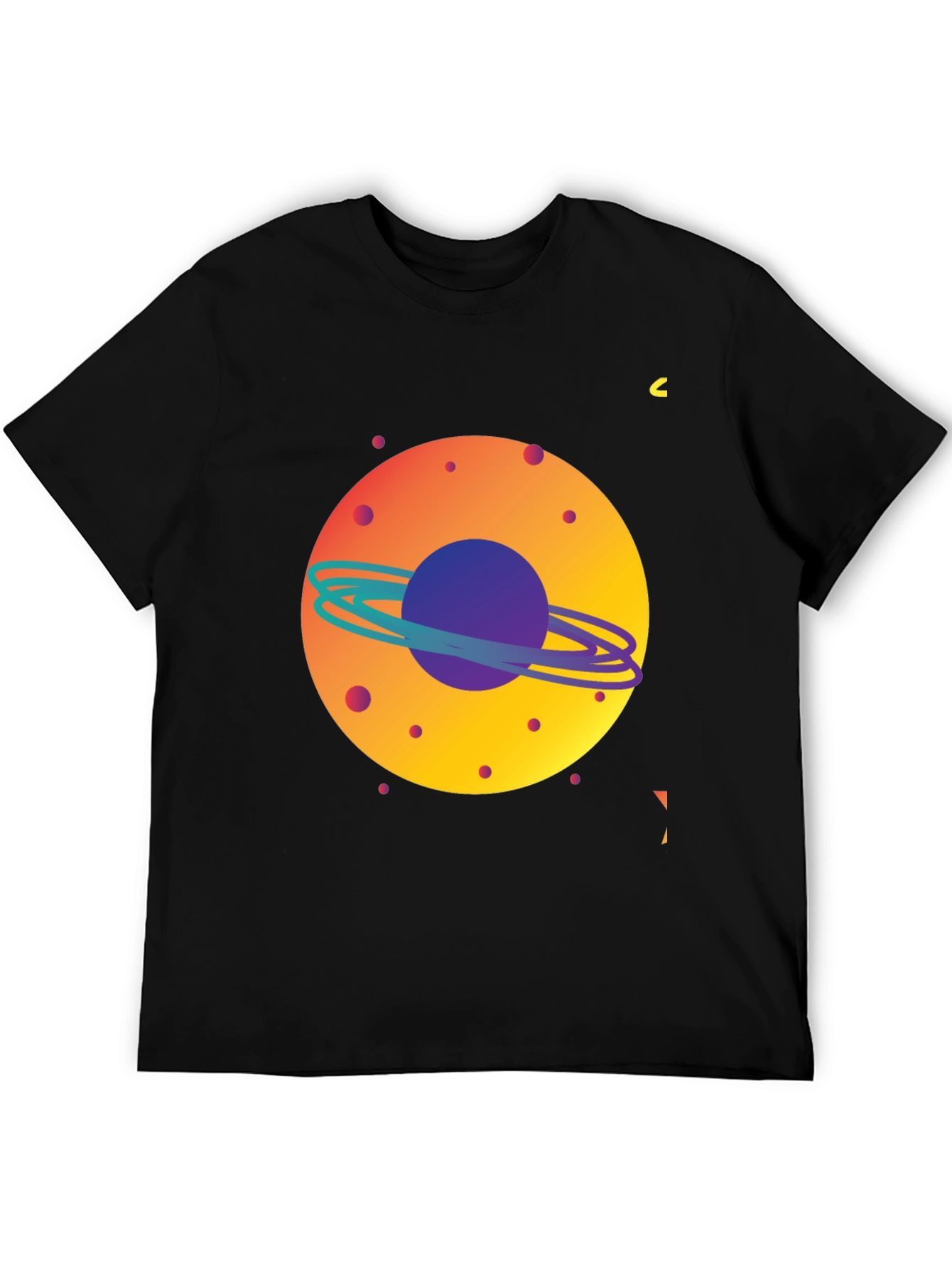 Space Planet Graphic Tee - Mens Black T-Shirt