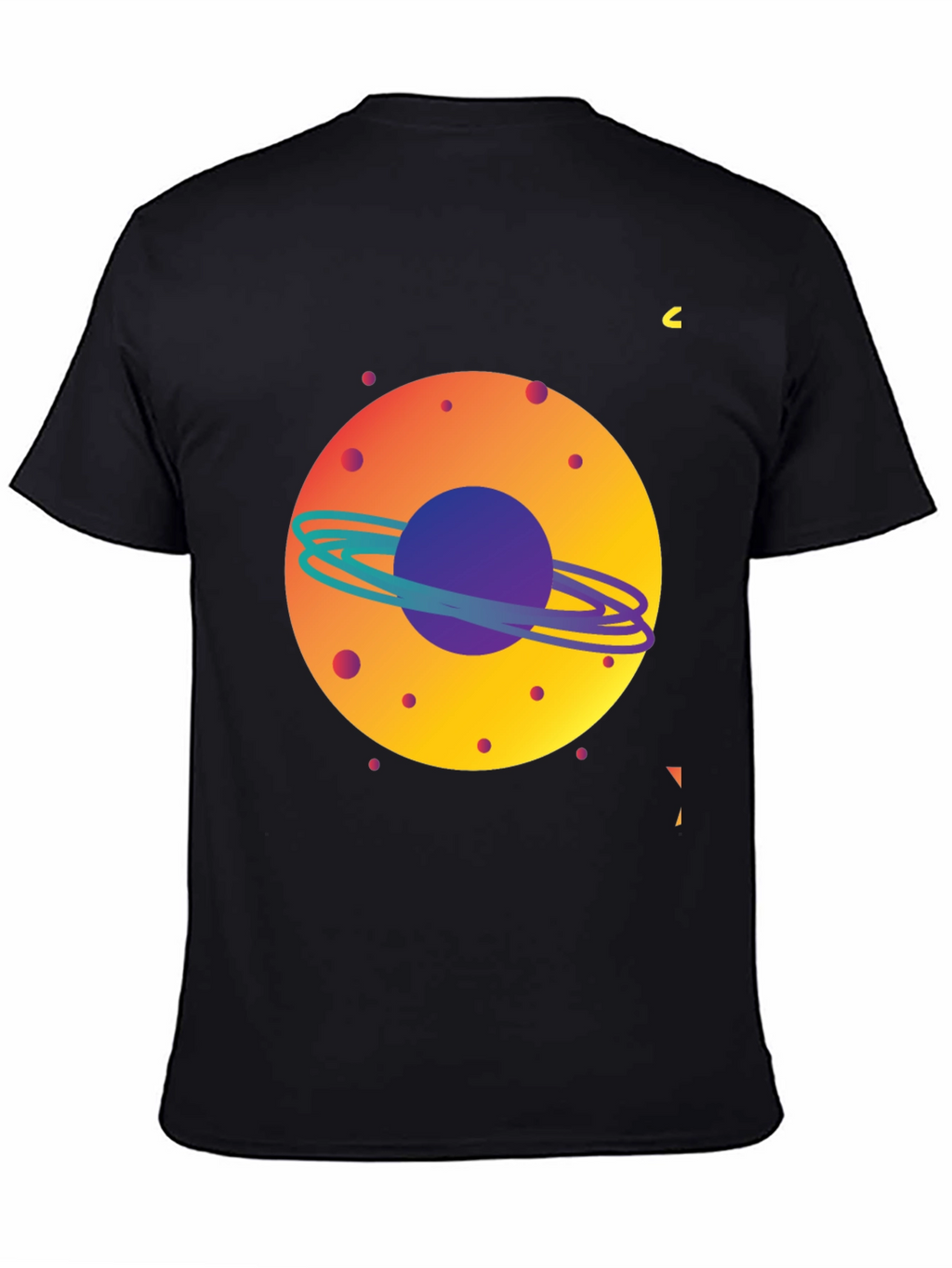 Space Planet Graphic Tee - Mens Black T-Shirt