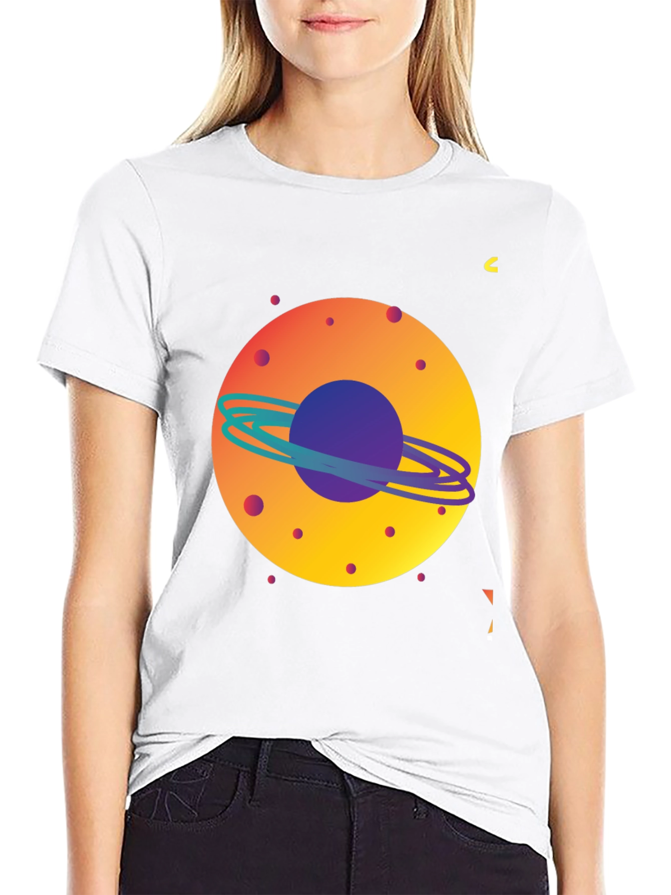 Space Planet Graphic Tee - Mens Black T-Shirt