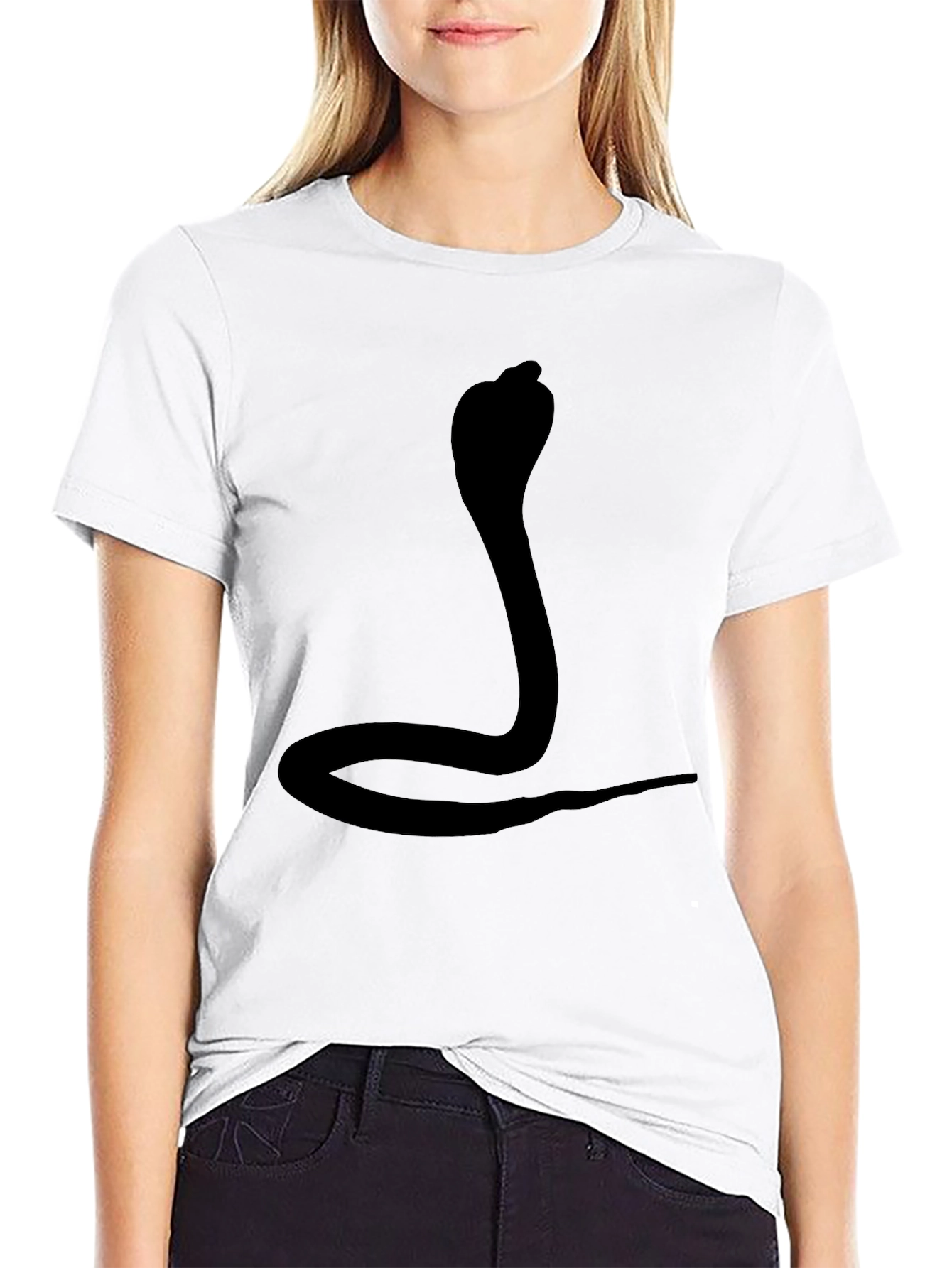 Mens Black Cobra Graphic Tee
