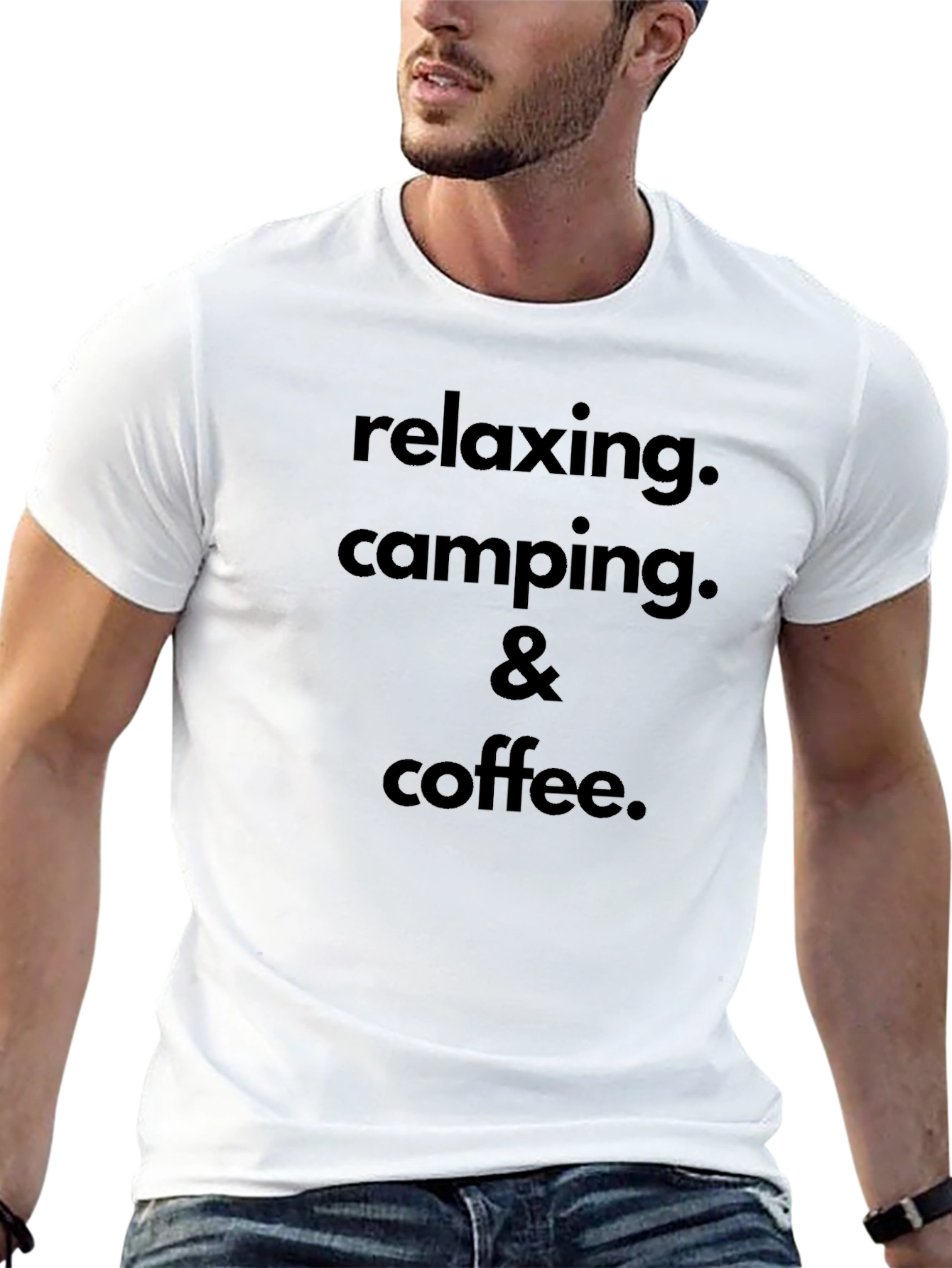 Relaxing Camping & Coffee Graphic T-Shirt
