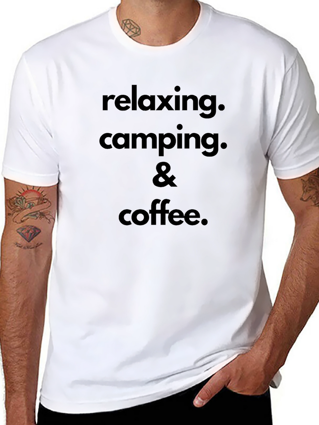 Relaxing Camping & Coffee Graphic T-Shirt