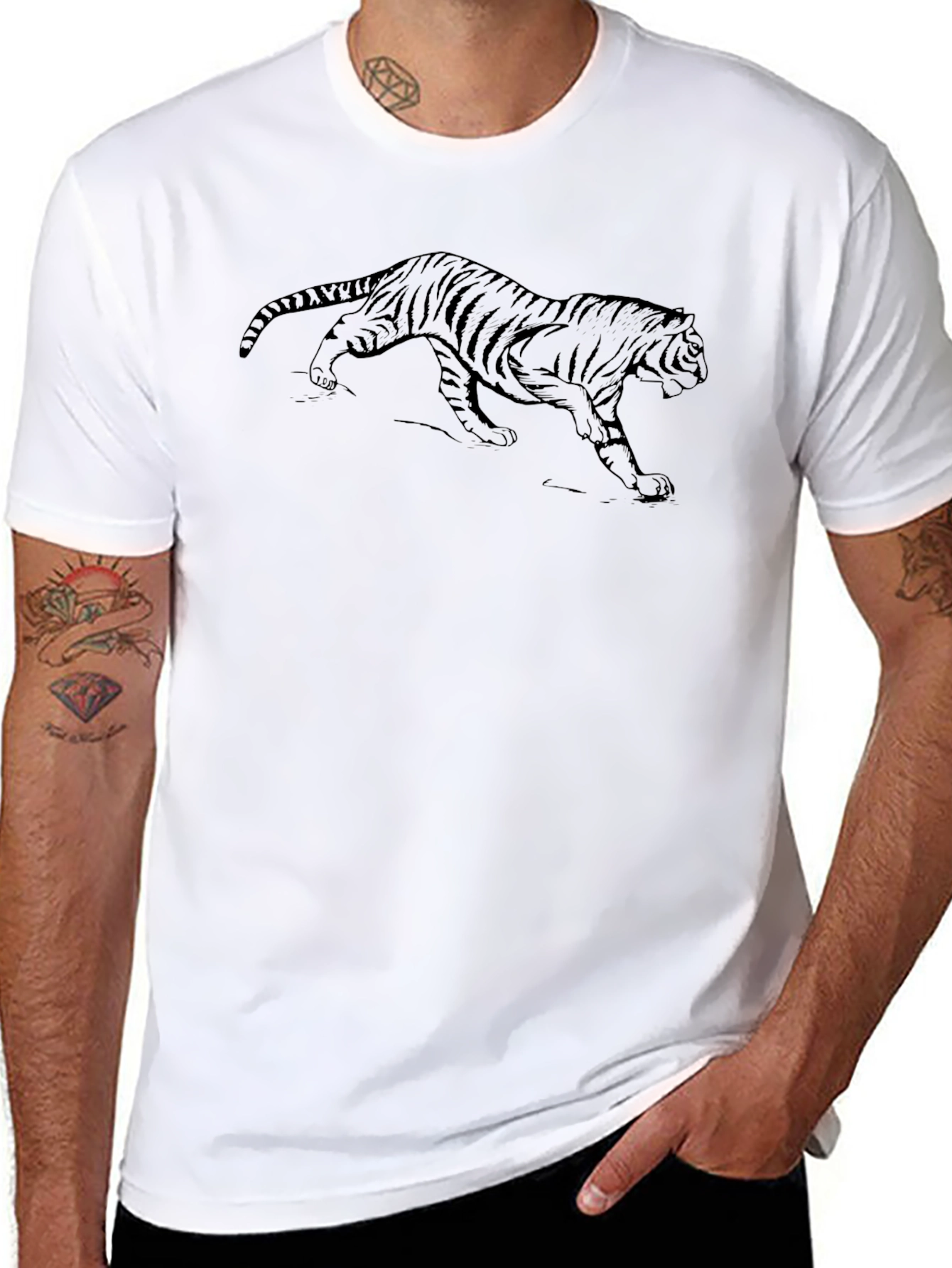 Black Tiger Graphic Tee
