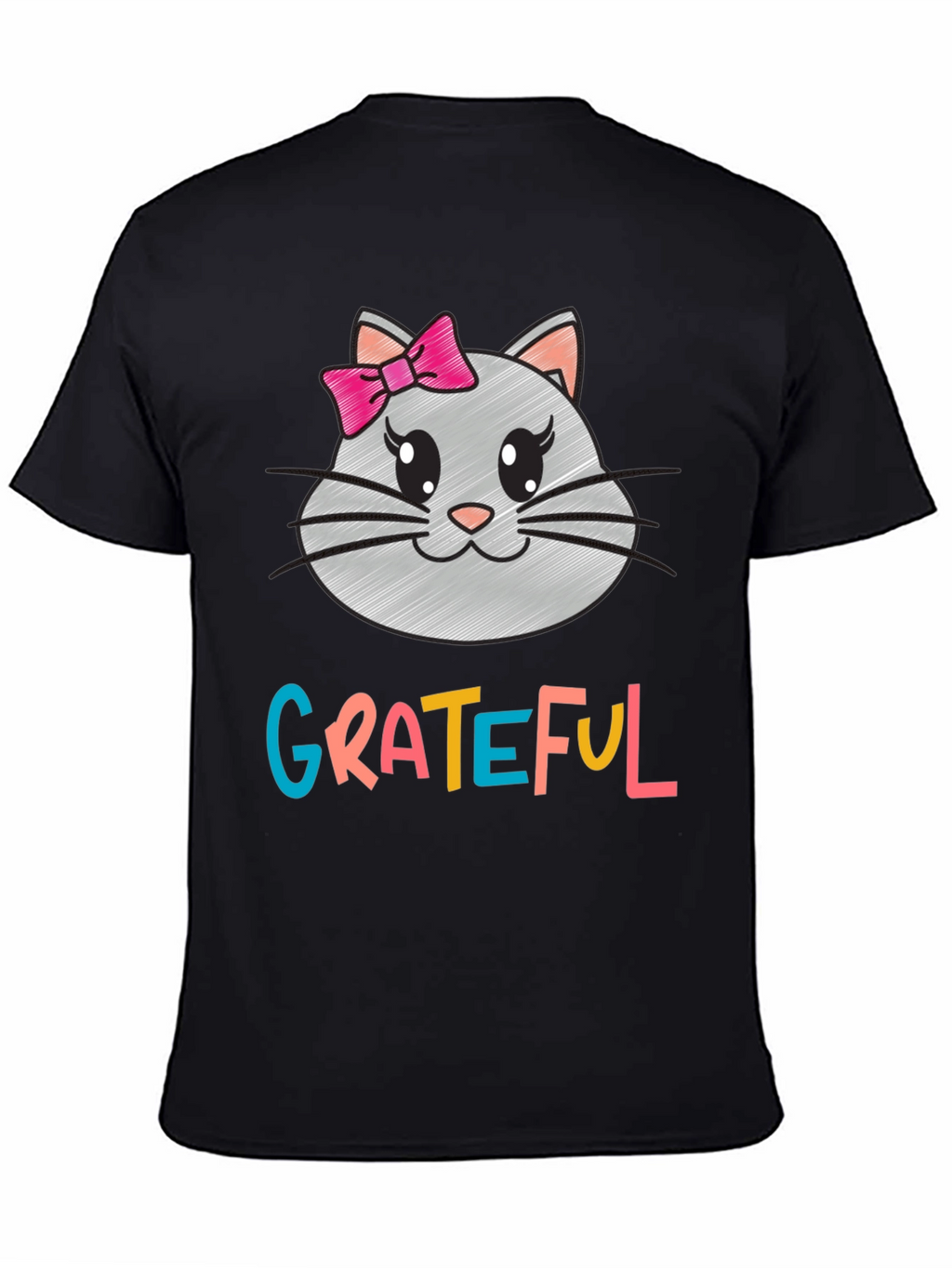 Grateful Kitty Tee - Womens Graphic T-Shirt