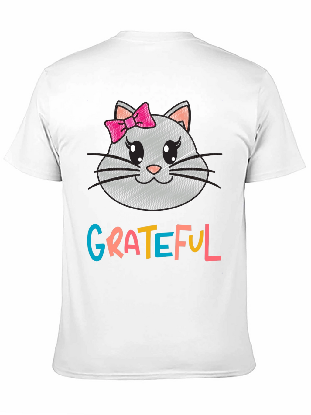 Grateful Kitty Tee - Womens Graphic T-Shirt