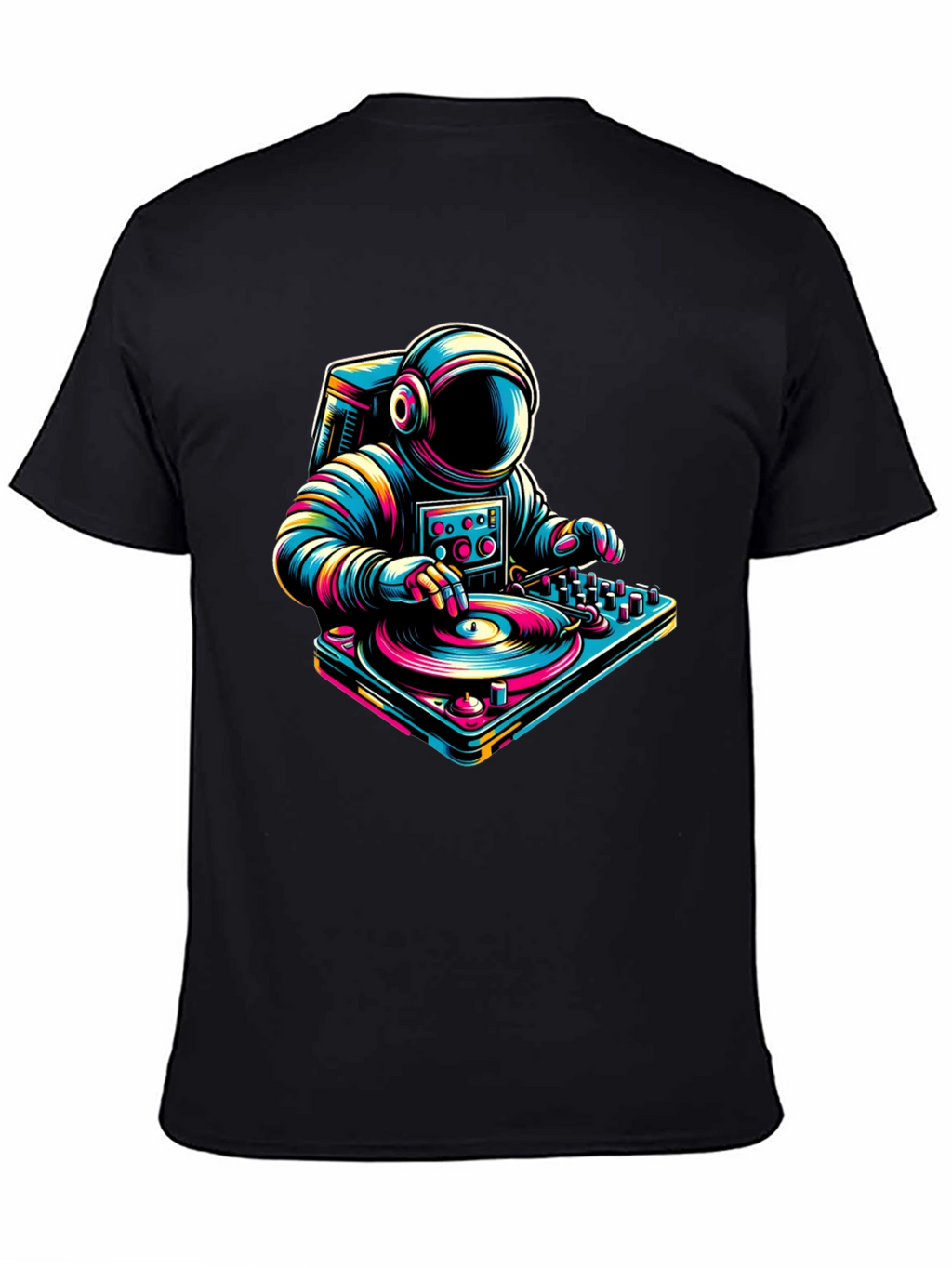 Astronaut DJ Graphic Tee - Space Music Lover Shirt