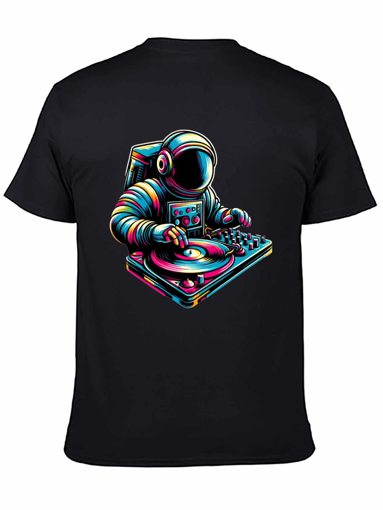 Astronaut DJ Graphic Tee - Space Music Lover Shirt