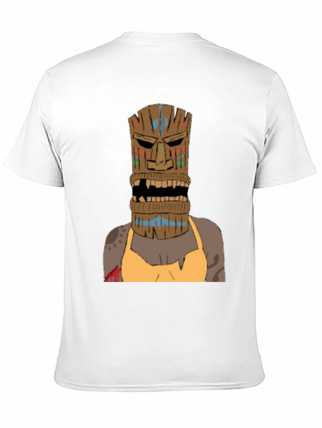 Tiki Mask Graphic Tee - Unique Tribal Design