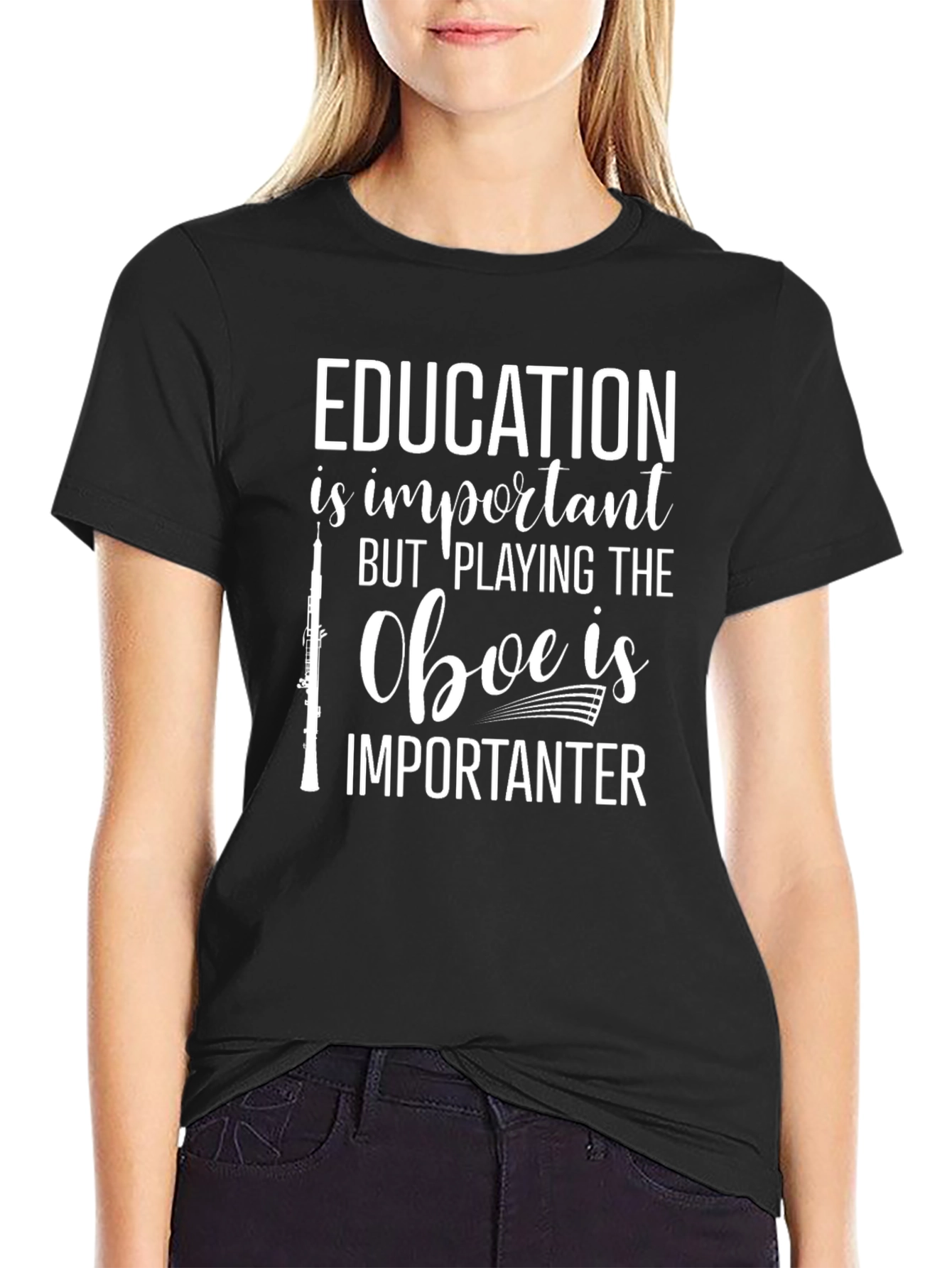 Oboe Player T-Shirt - Education is Importanter