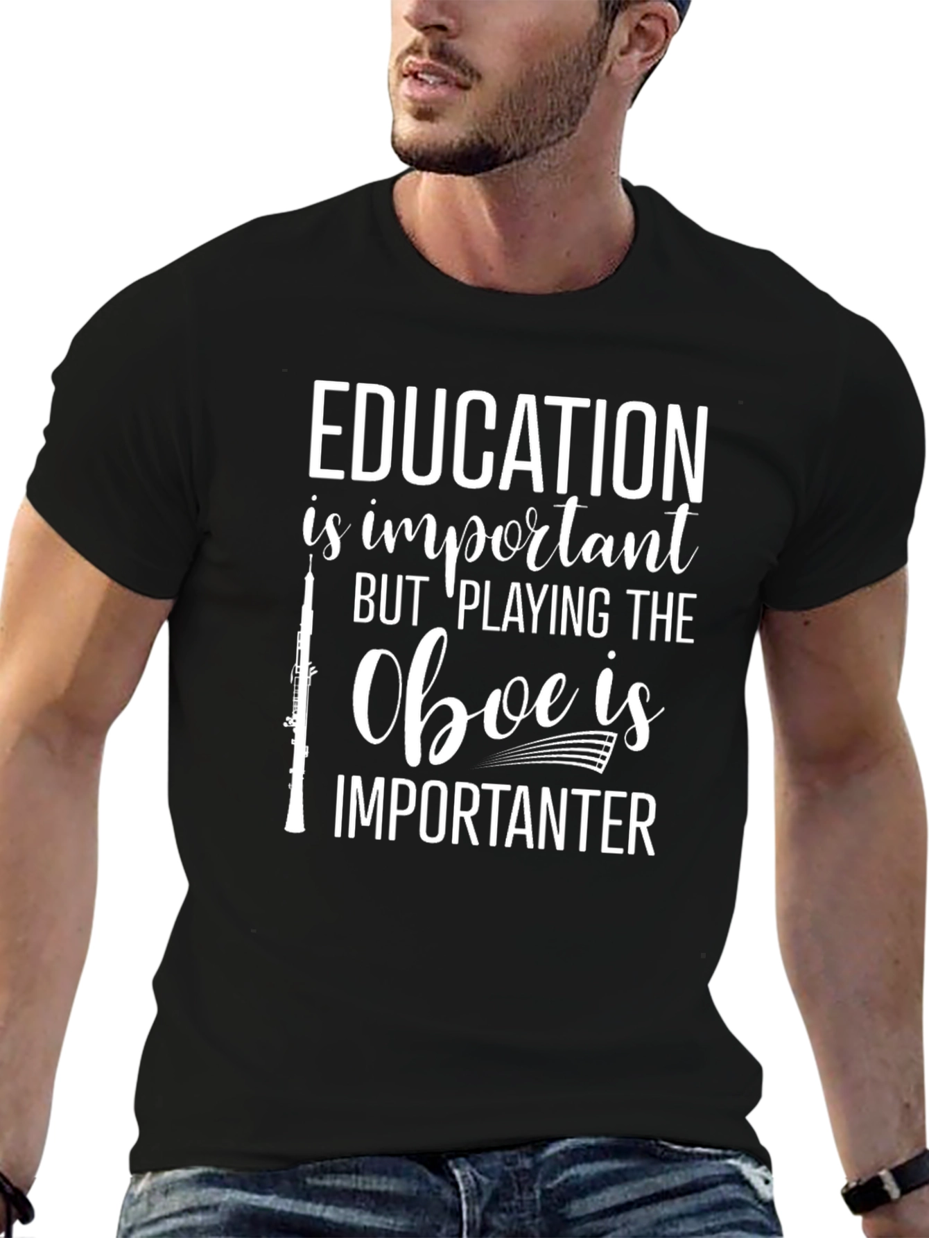 Oboe Player T-Shirt - Education is Importanter