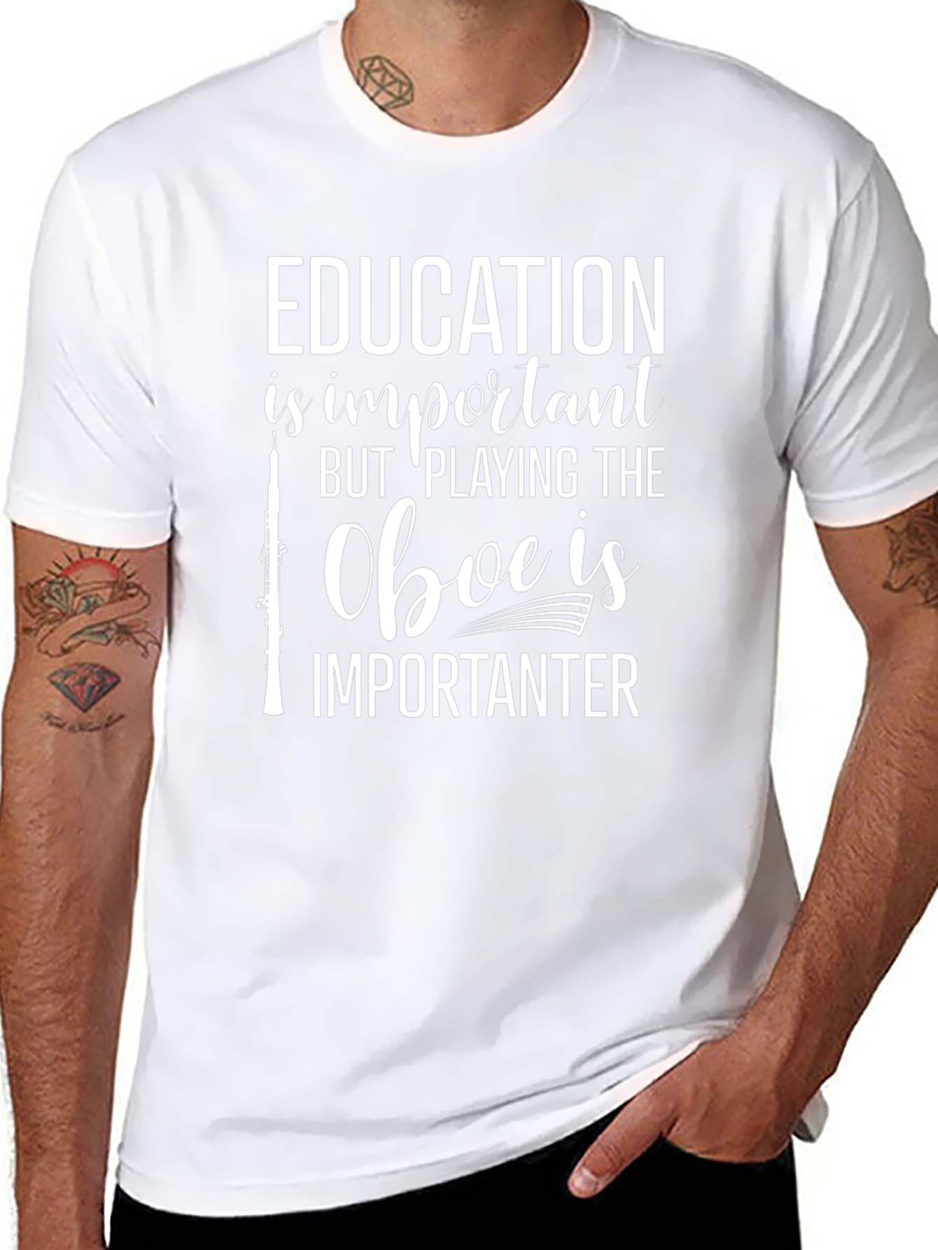 Oboe Player T-Shirt - Education is Importanter