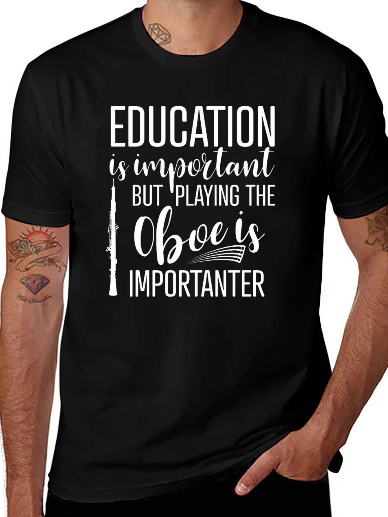 Oboe Player T-Shirt - Education is Importanter