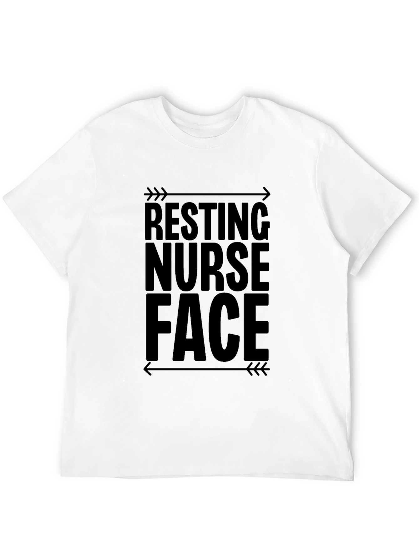 Resting Nurse Face Black Graphic Tee