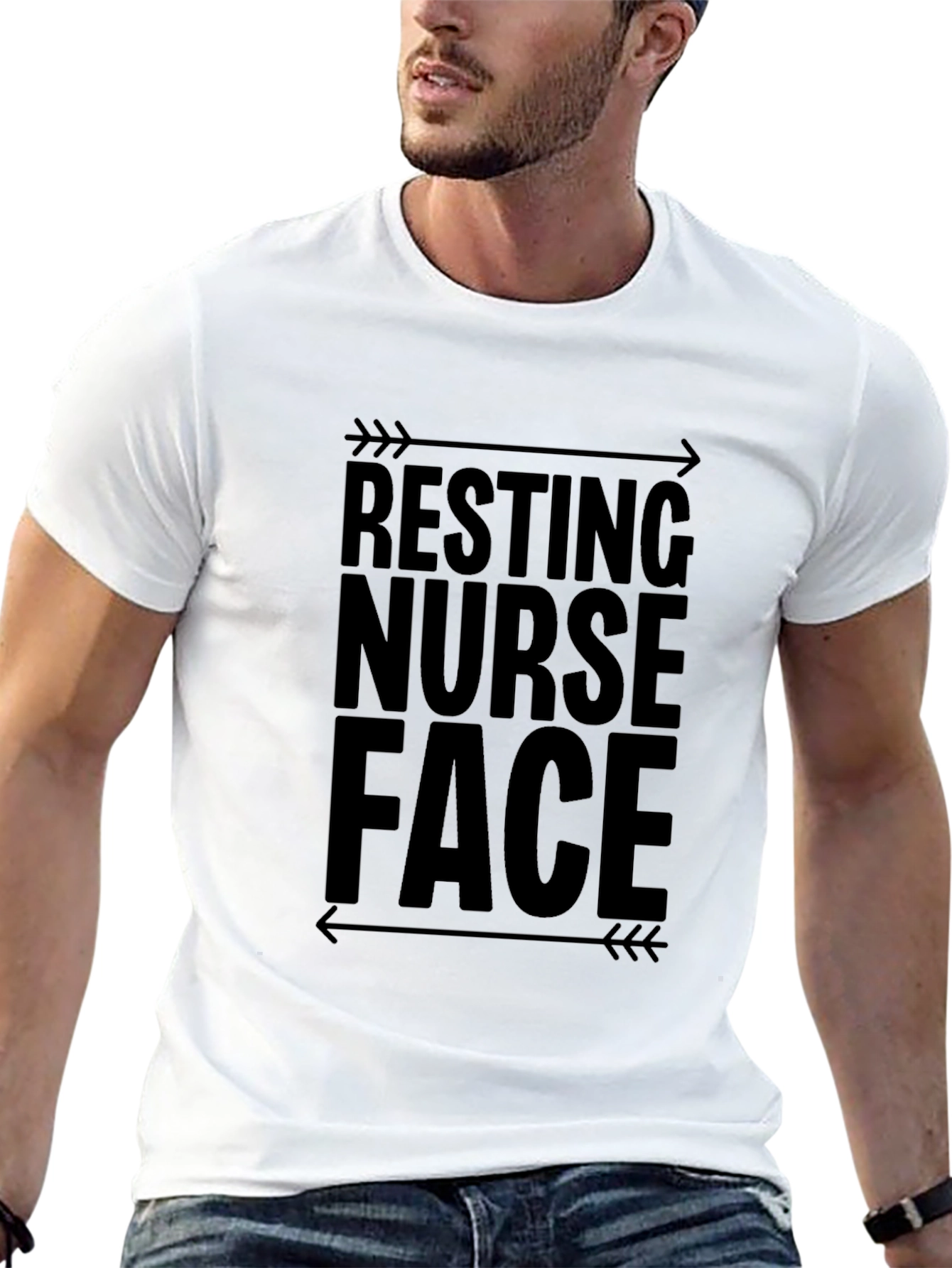 Resting Nurse Face Black Graphic Tee