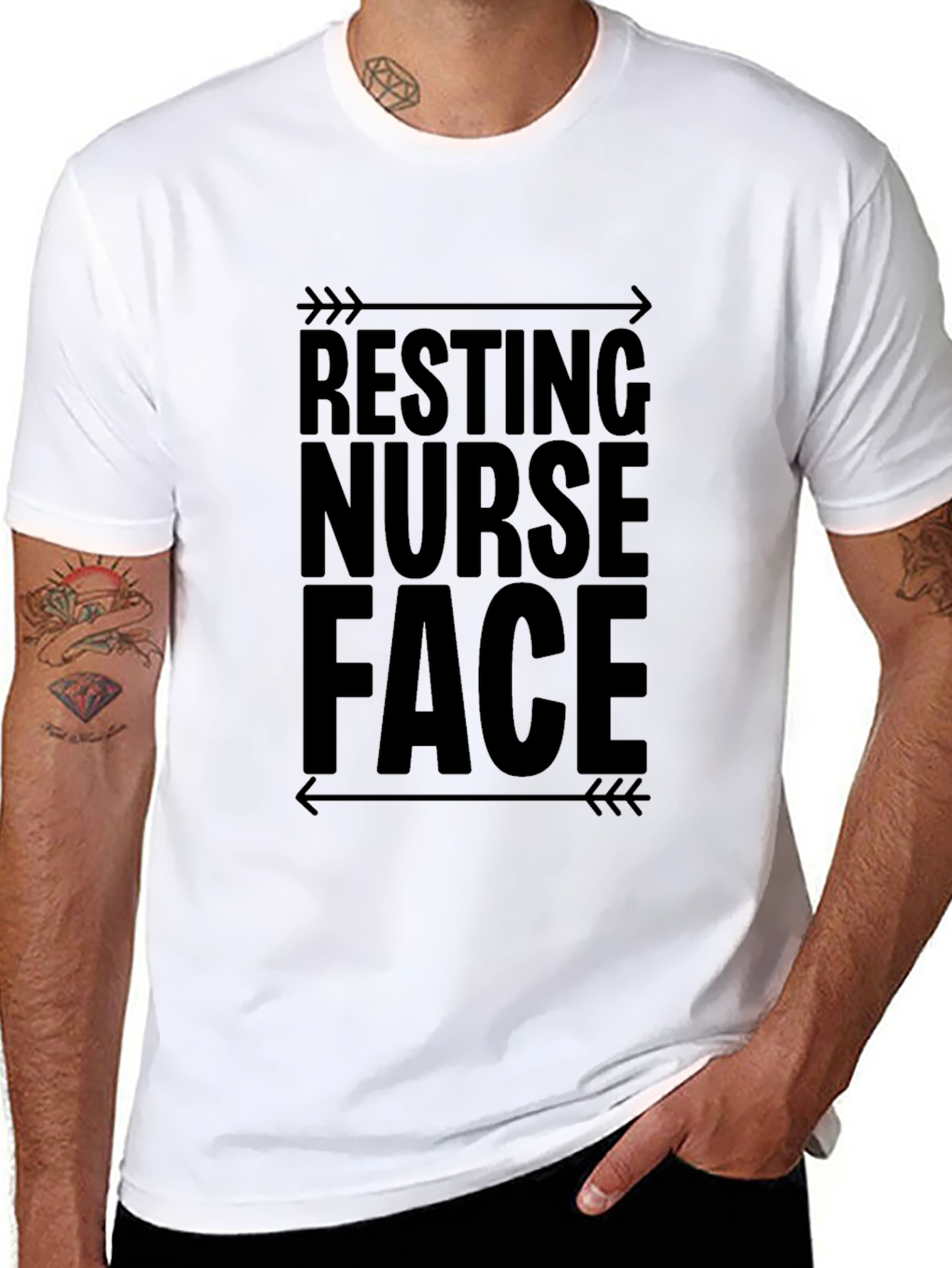 Resting Nurse Face Black Graphic Tee