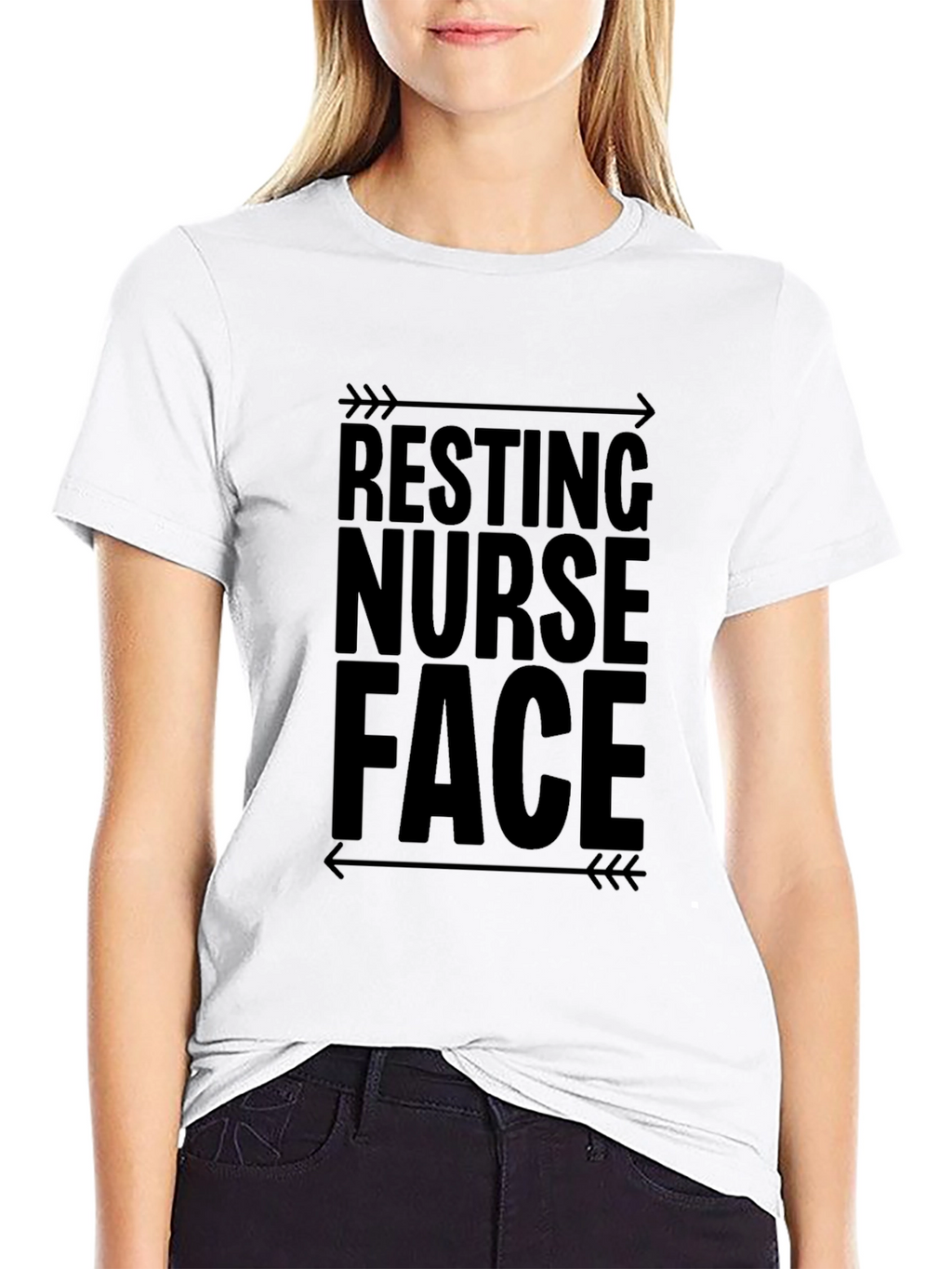 Resting Nurse Face Black Graphic Tee