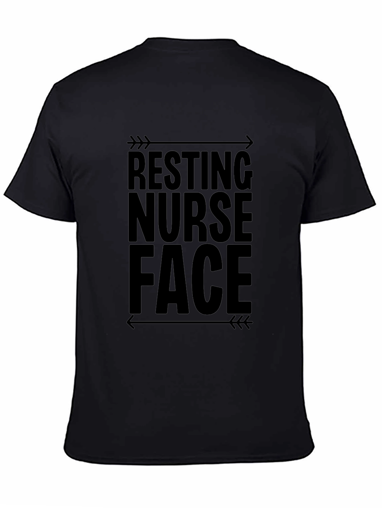 Resting Nurse Face Black Graphic Tee