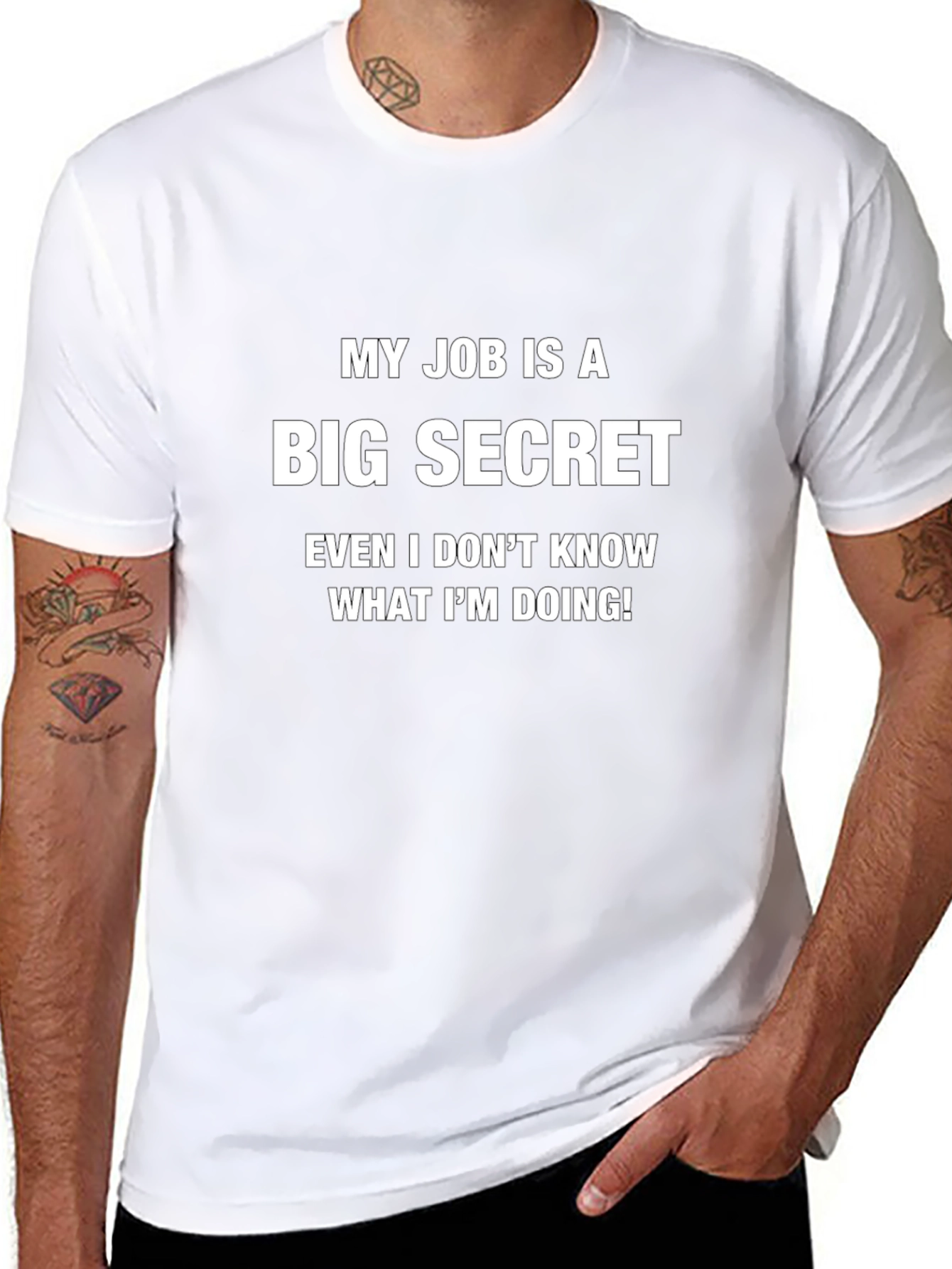 Humorous Big Secret Graphic Tee