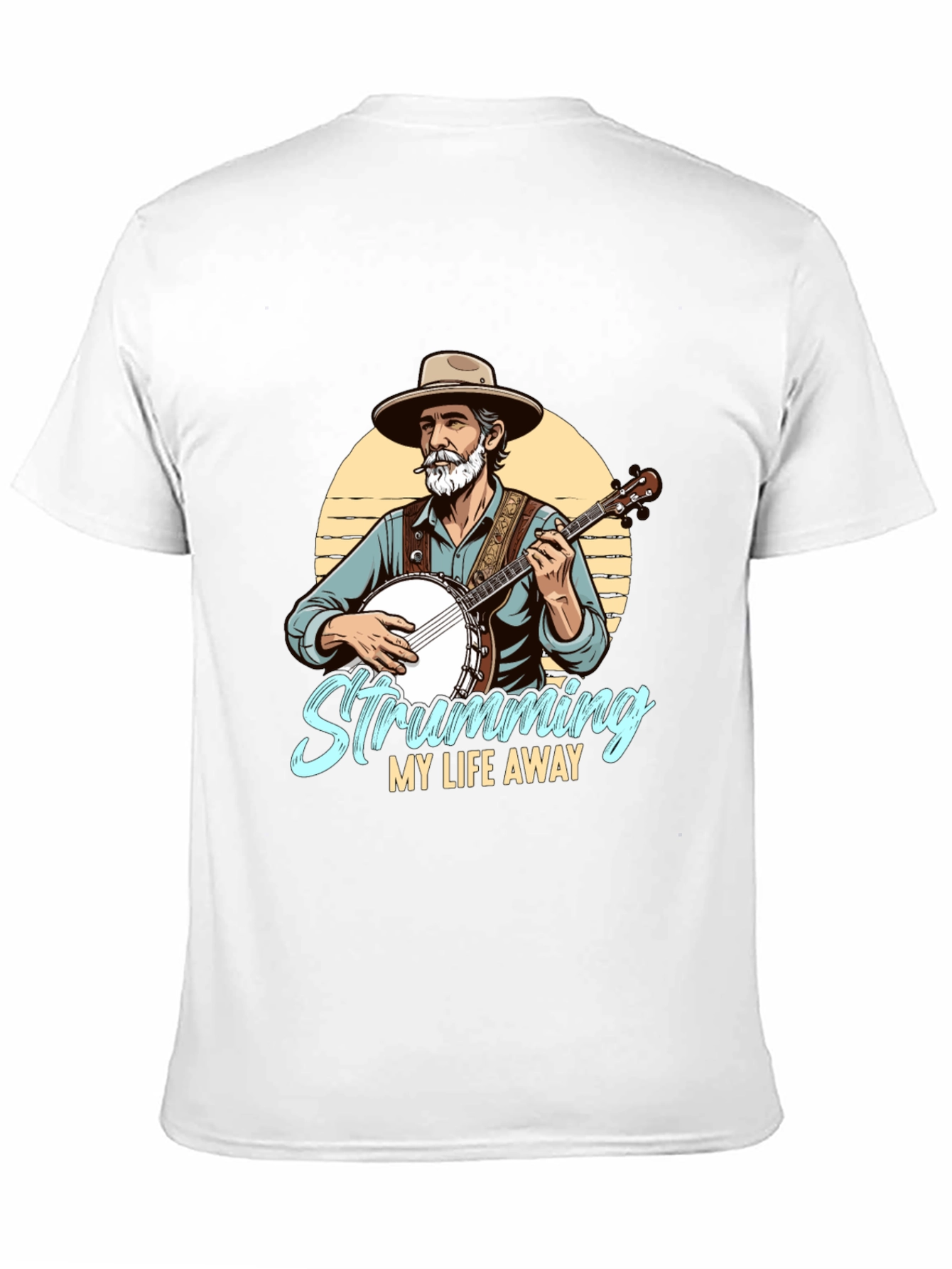 Strumming My Life Away T-Shirt - Banjo Player Tee