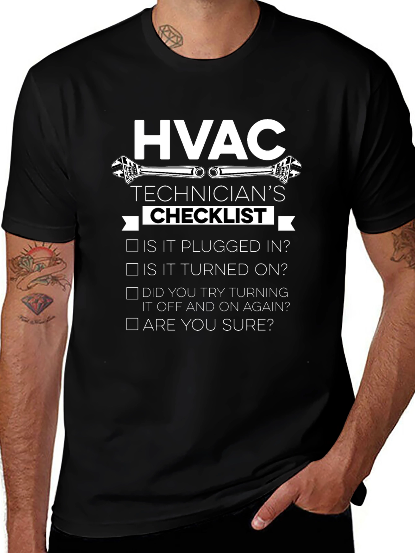 HVAC Technicians Checklist Graphic T-Shirt