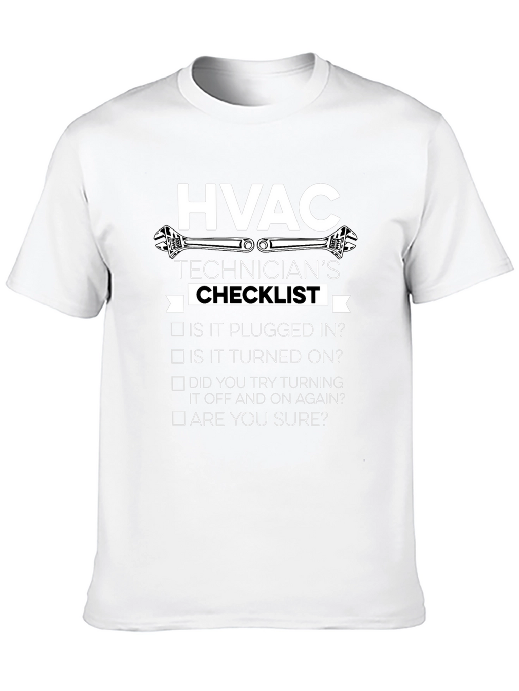 HVAC Technicians Checklist Graphic T-Shirt
