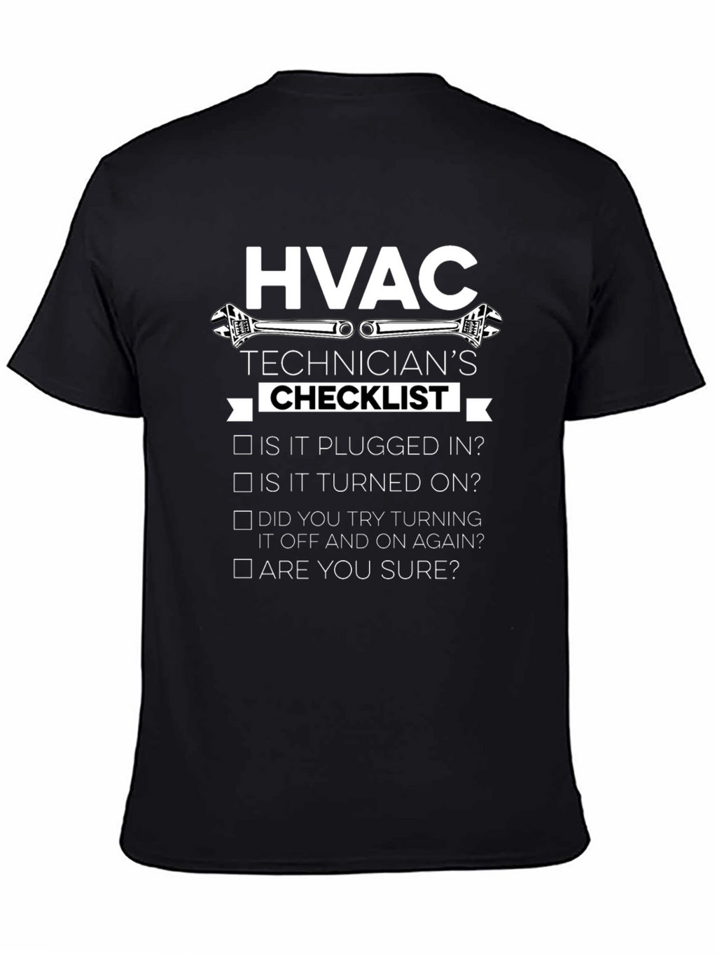 HVAC Technicians Checklist Graphic T-Shirt