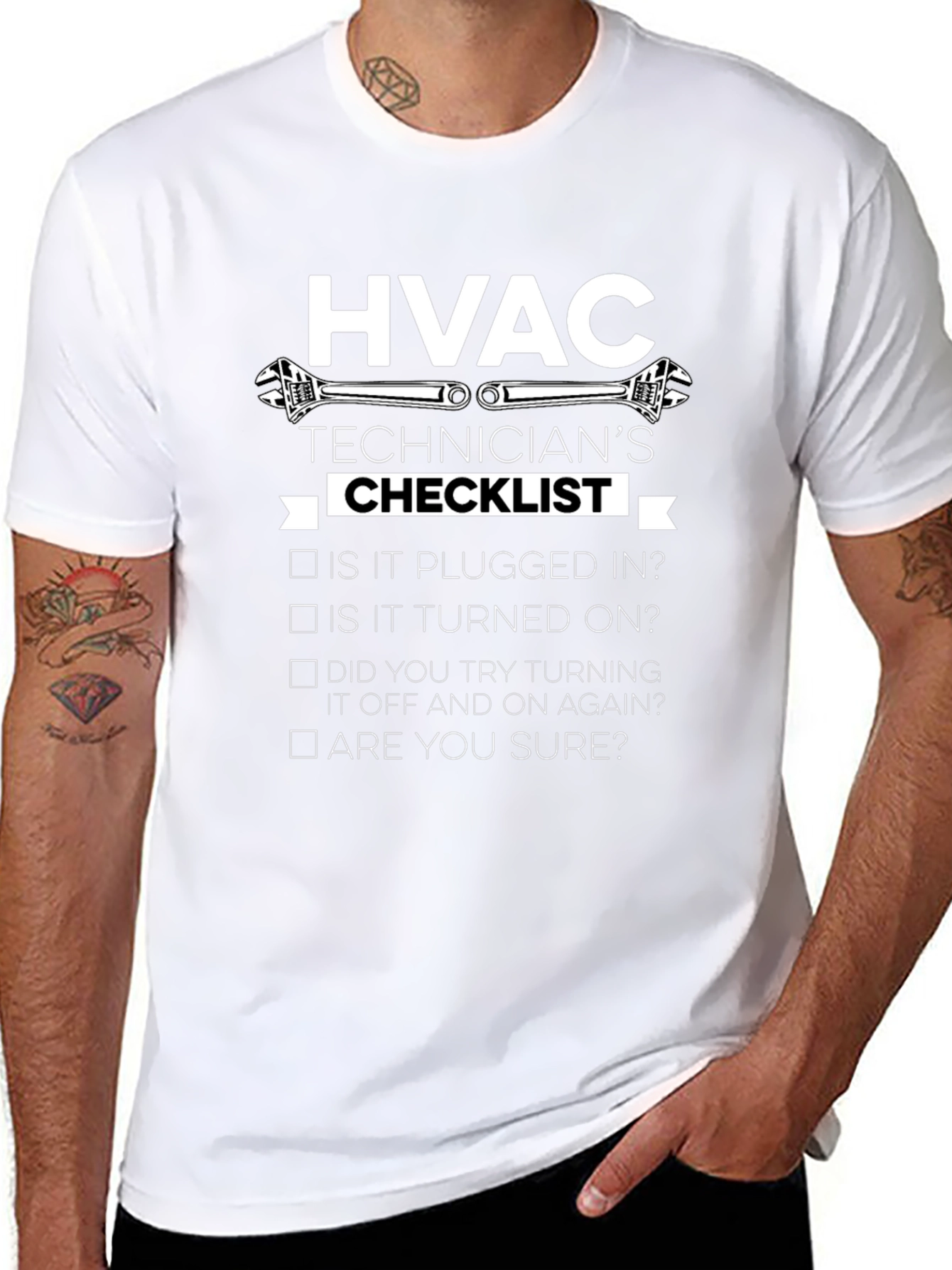 HVAC Technicians Checklist Graphic T-Shirt