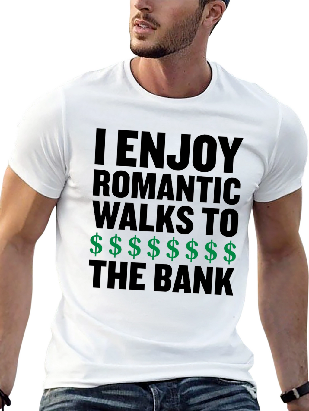 Humorous Romantic Walks to the Bank T-Shirt