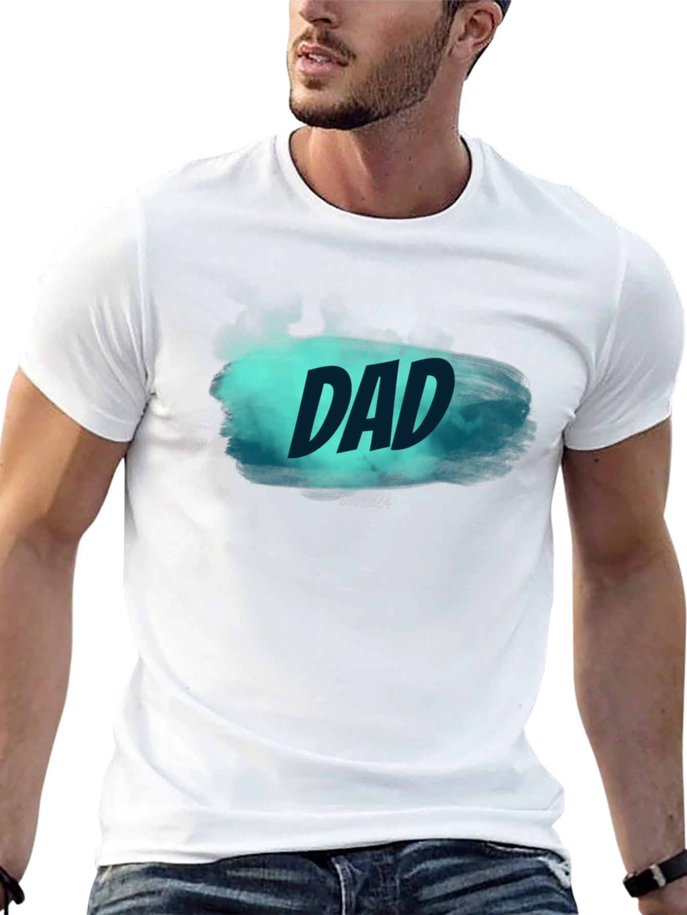 Dad Est. 2024 Black T-Shirt