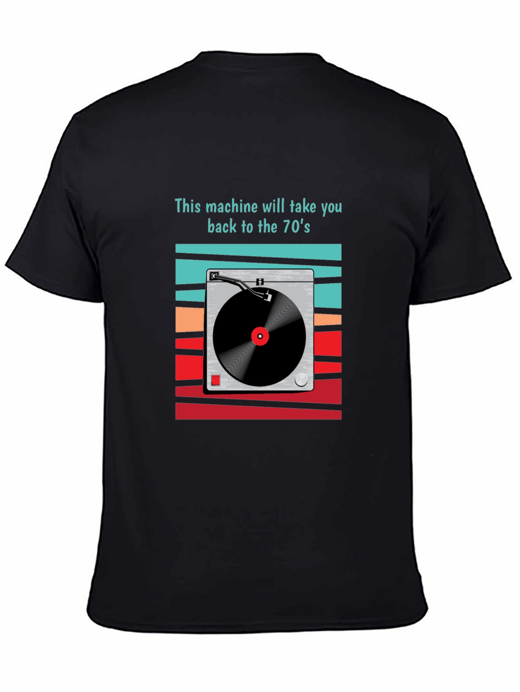 Retro 70s Turntable Graphic T-Shirt
