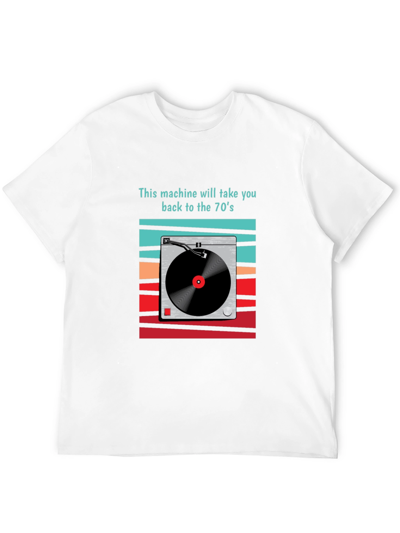 Retro 70s Turntable Graphic T-Shirt