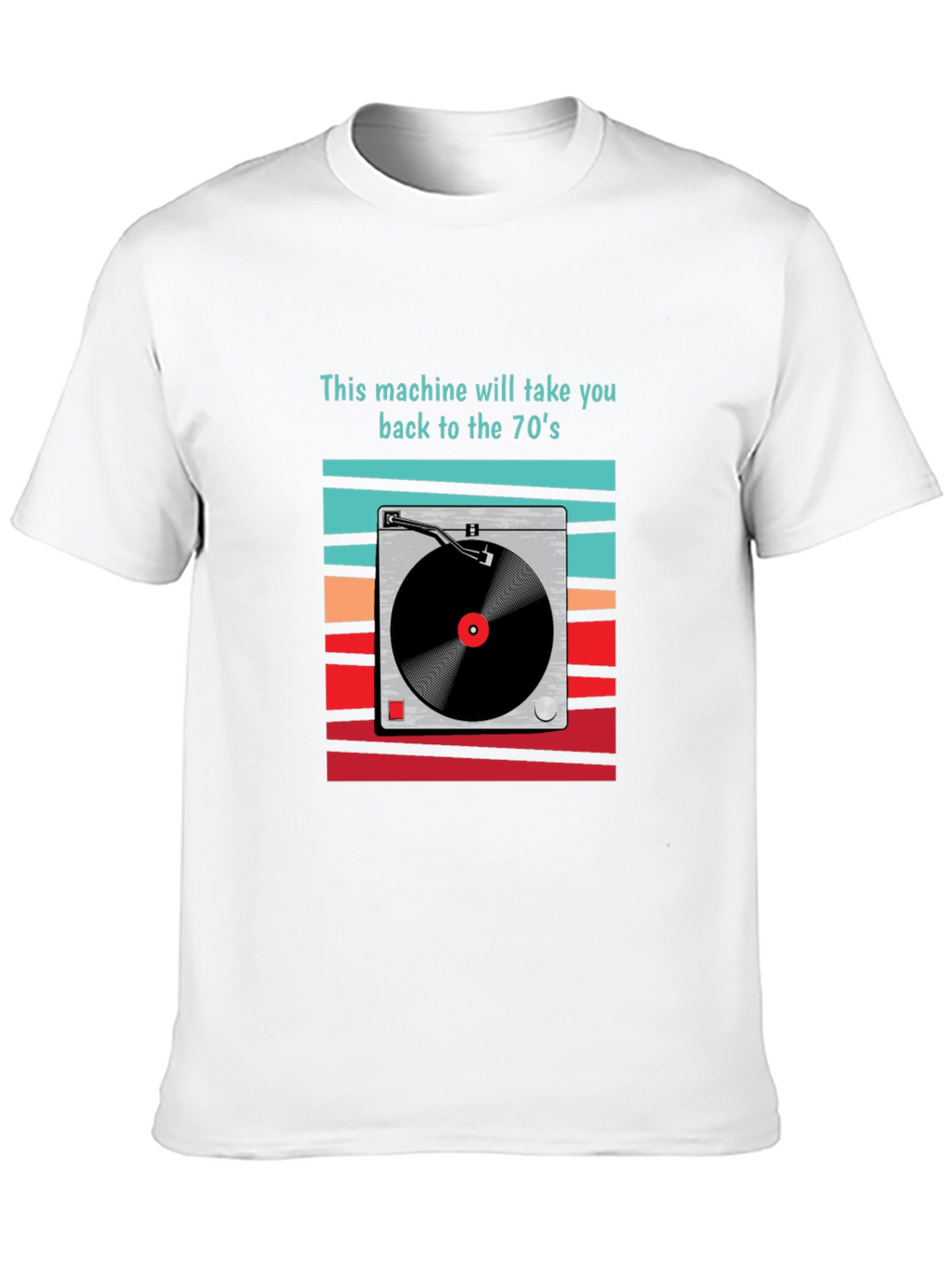 Retro 70s Turntable Graphic T-Shirt