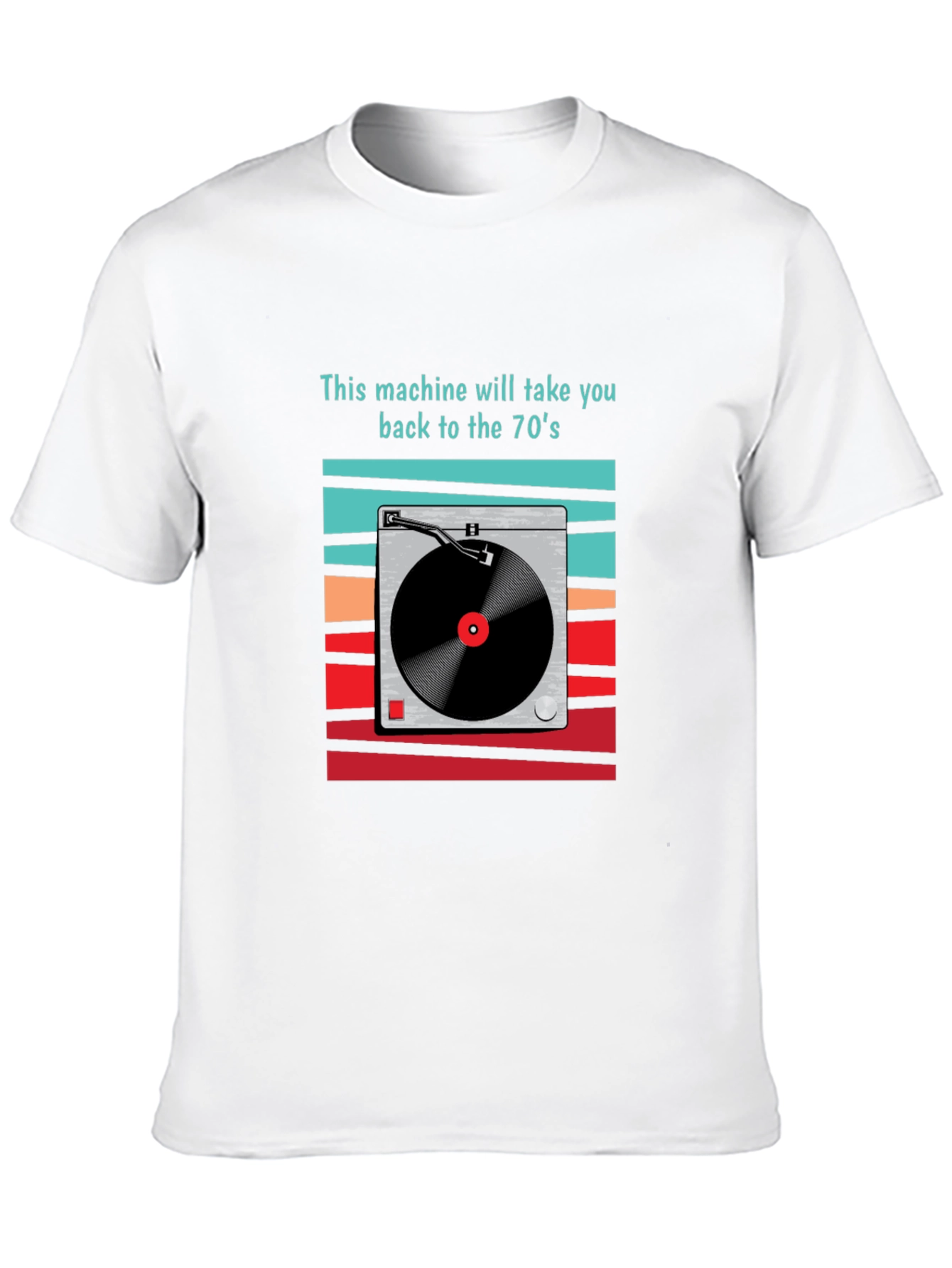 Retro 70s Turntable Graphic T-Shirt