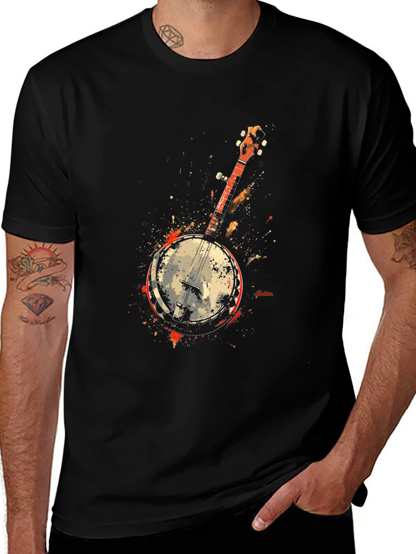 Banjo Graphic Tee - Musical Instrument T-Shirt