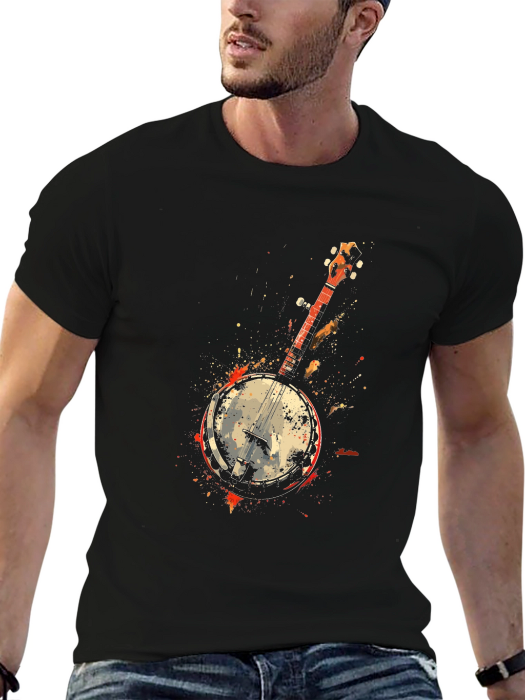 Banjo Graphic Tee - Musical Instrument T-Shirt