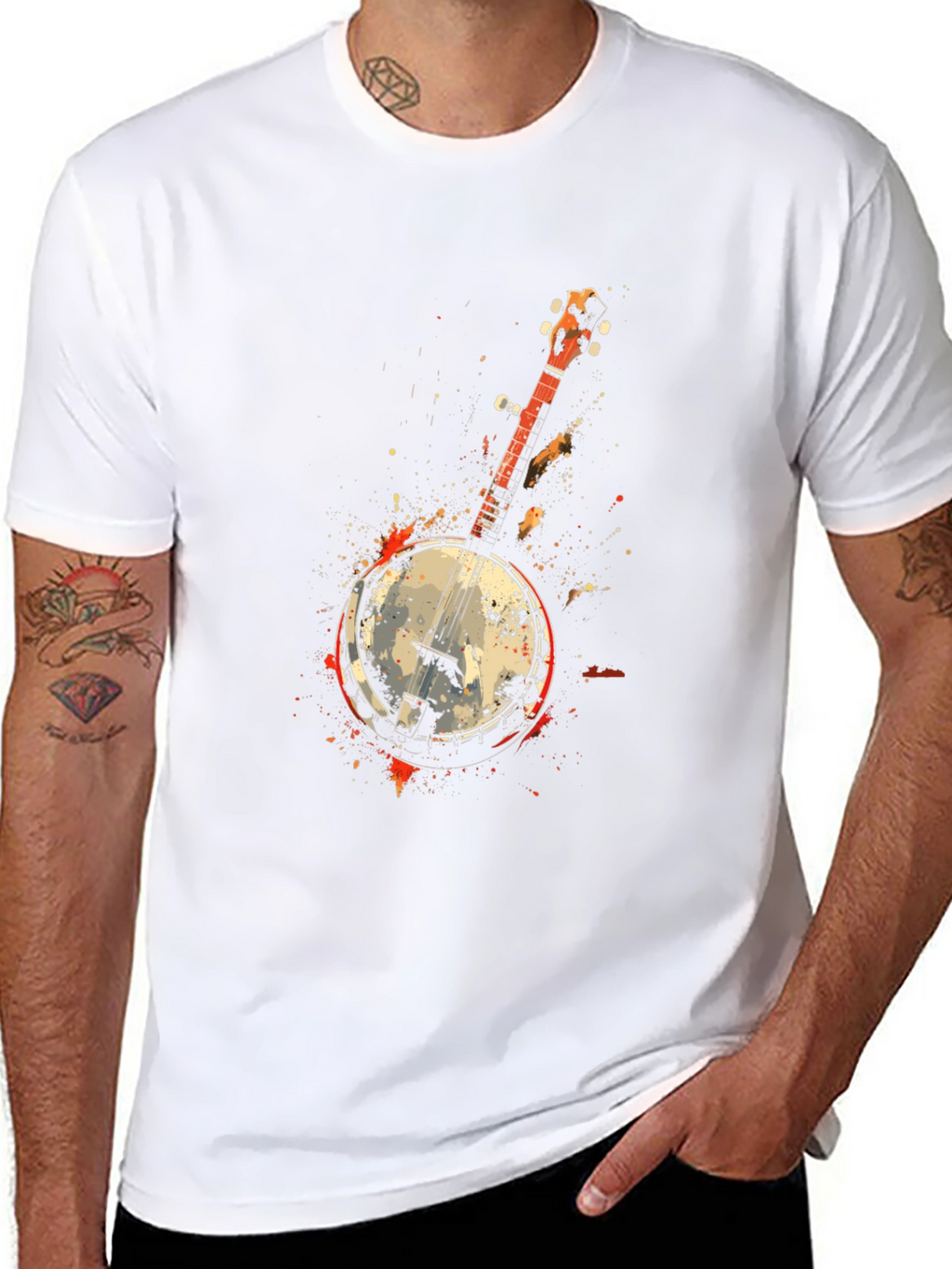 Banjo Graphic Tee - Musical Instrument T-Shirt